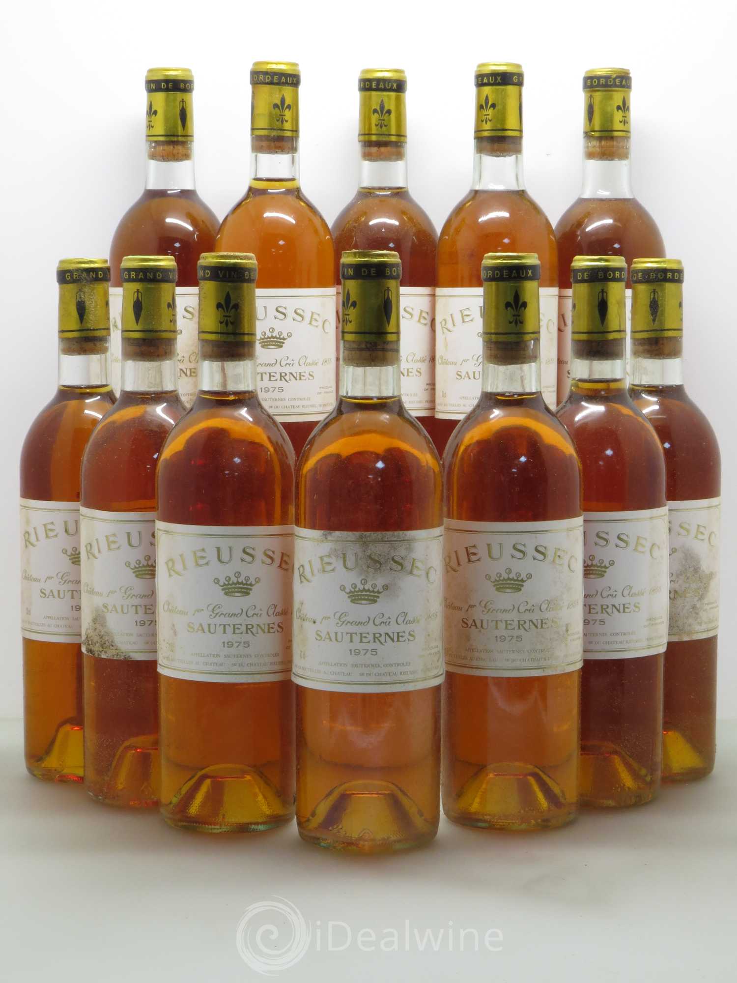 Château Rieussec 1er Grand Cru Classé 1975 - Lotto di 12 bottiglie - 0