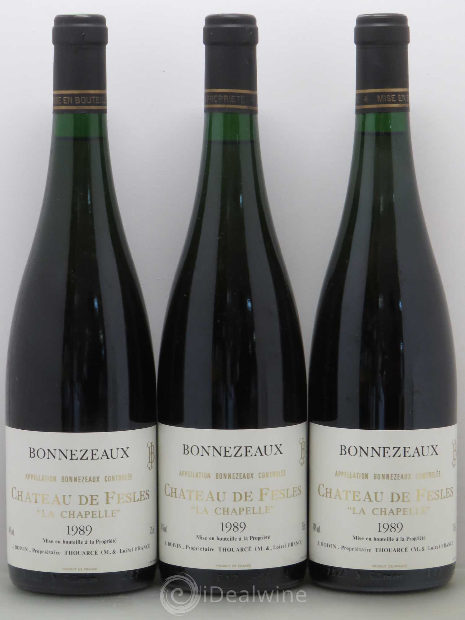 Bonnezeaux La Chapelle Château de Fesles 1989 - Lotto di 6 bottiglie - 2