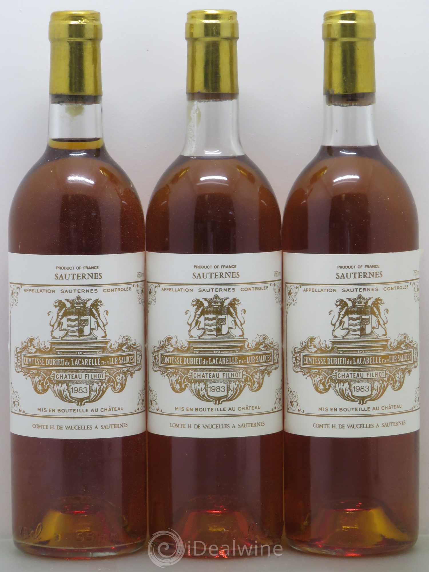 Château Filhot 2ème Grand Cru Classé 1983 - Lotto di 6 bottiglie - 2