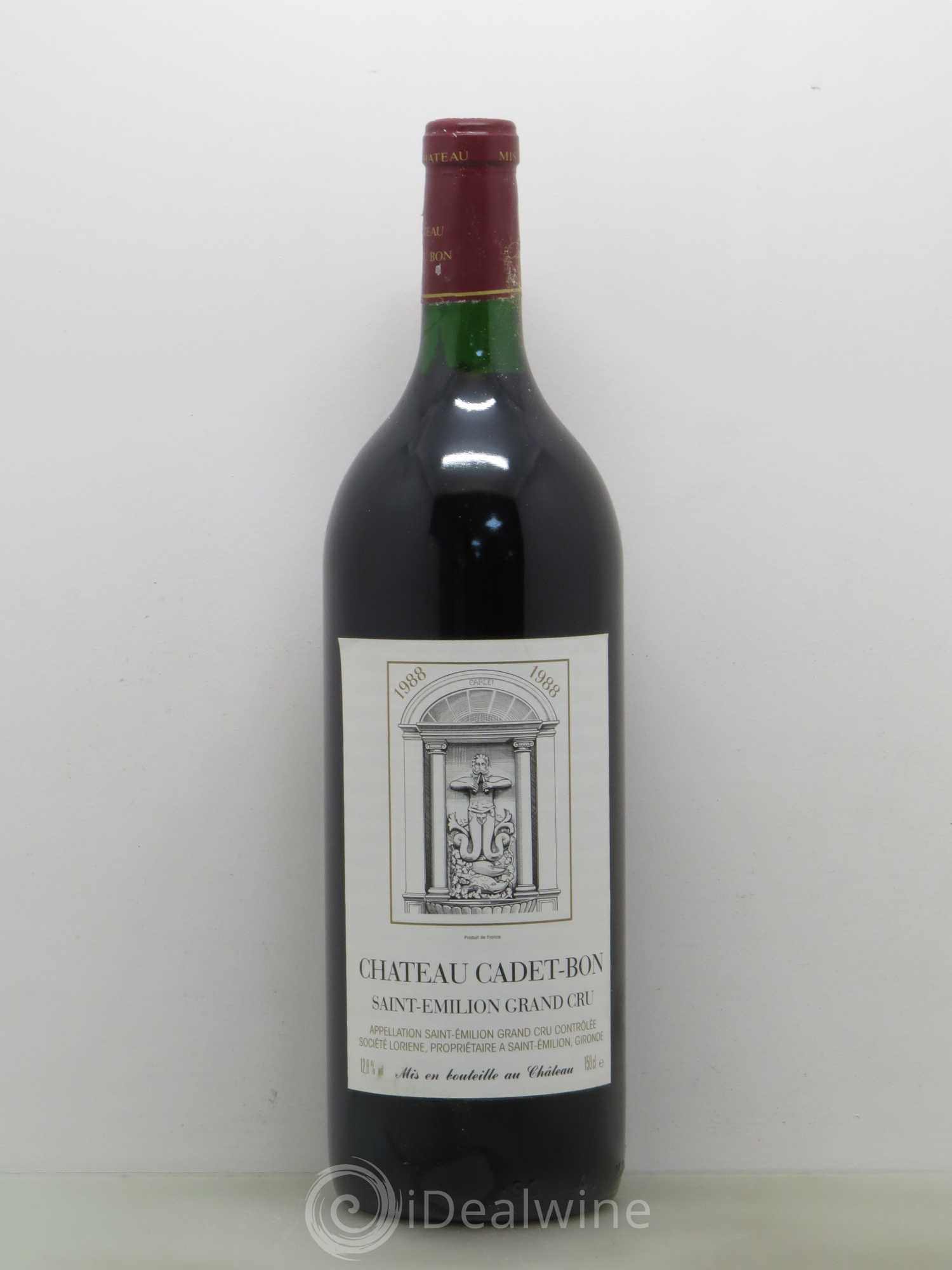 Château Cadet Bon Grand Cru Classé 1988 - Lot de 1 magnum - 0