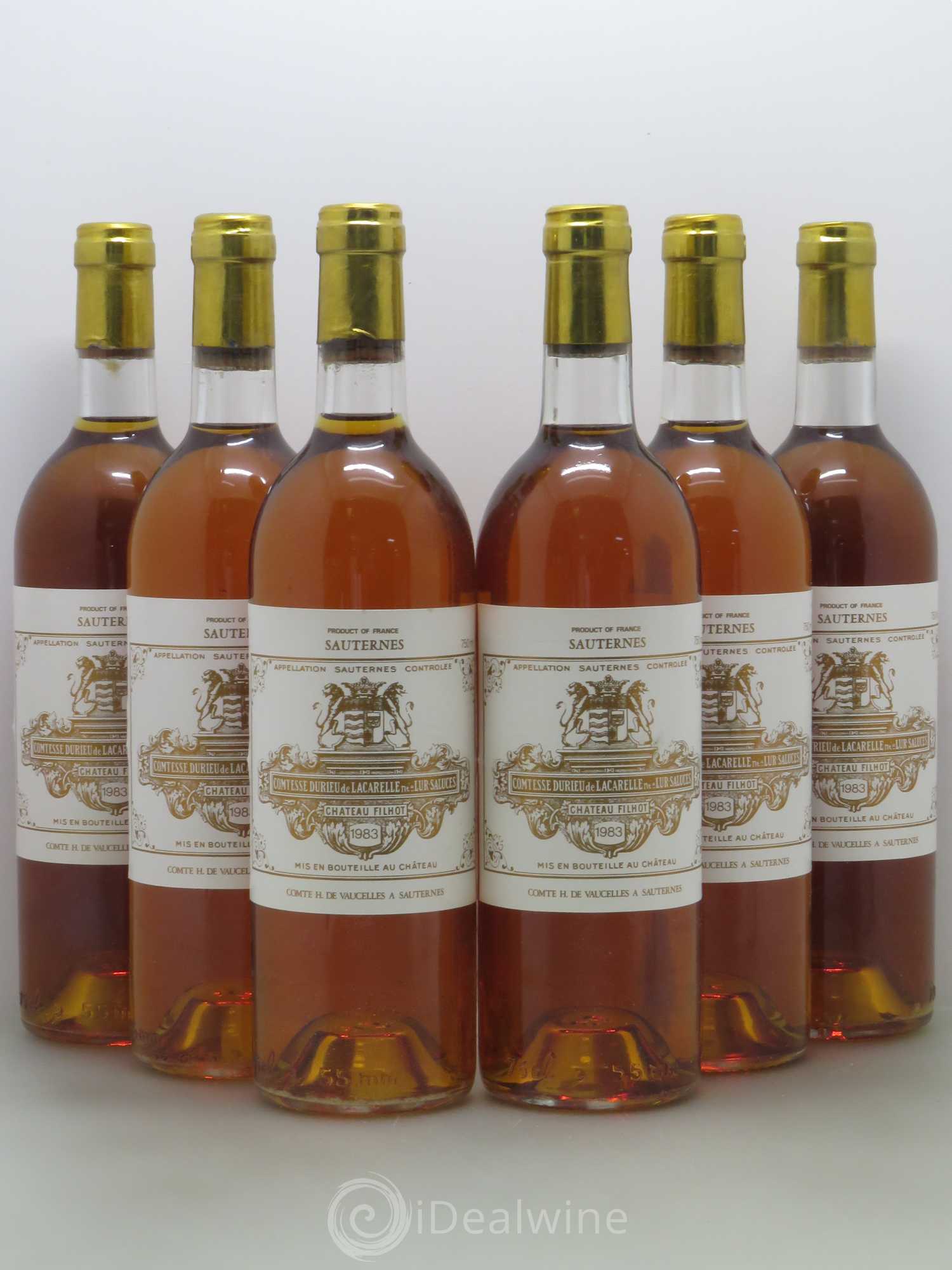 Château Filhot 2ème Grand Cru Classé 1983 - Lotto di 6 bottiglie - 0