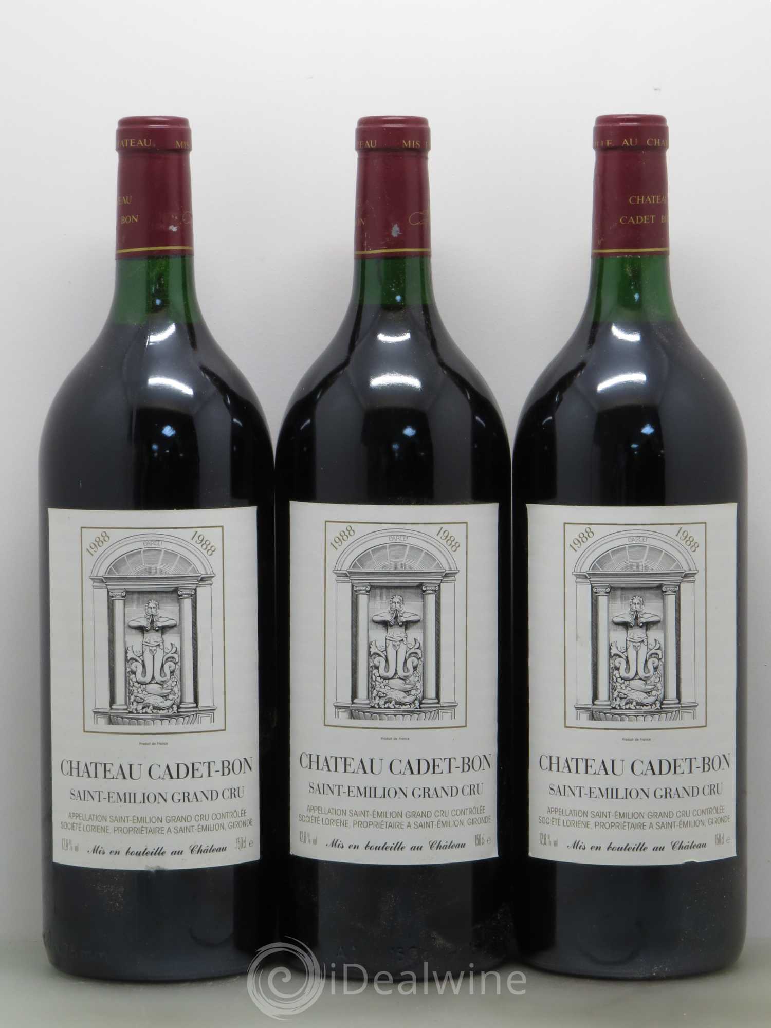 Château Cadet Bon Grand Cru Classé 1988 - Lot de 6 magnums - 1
