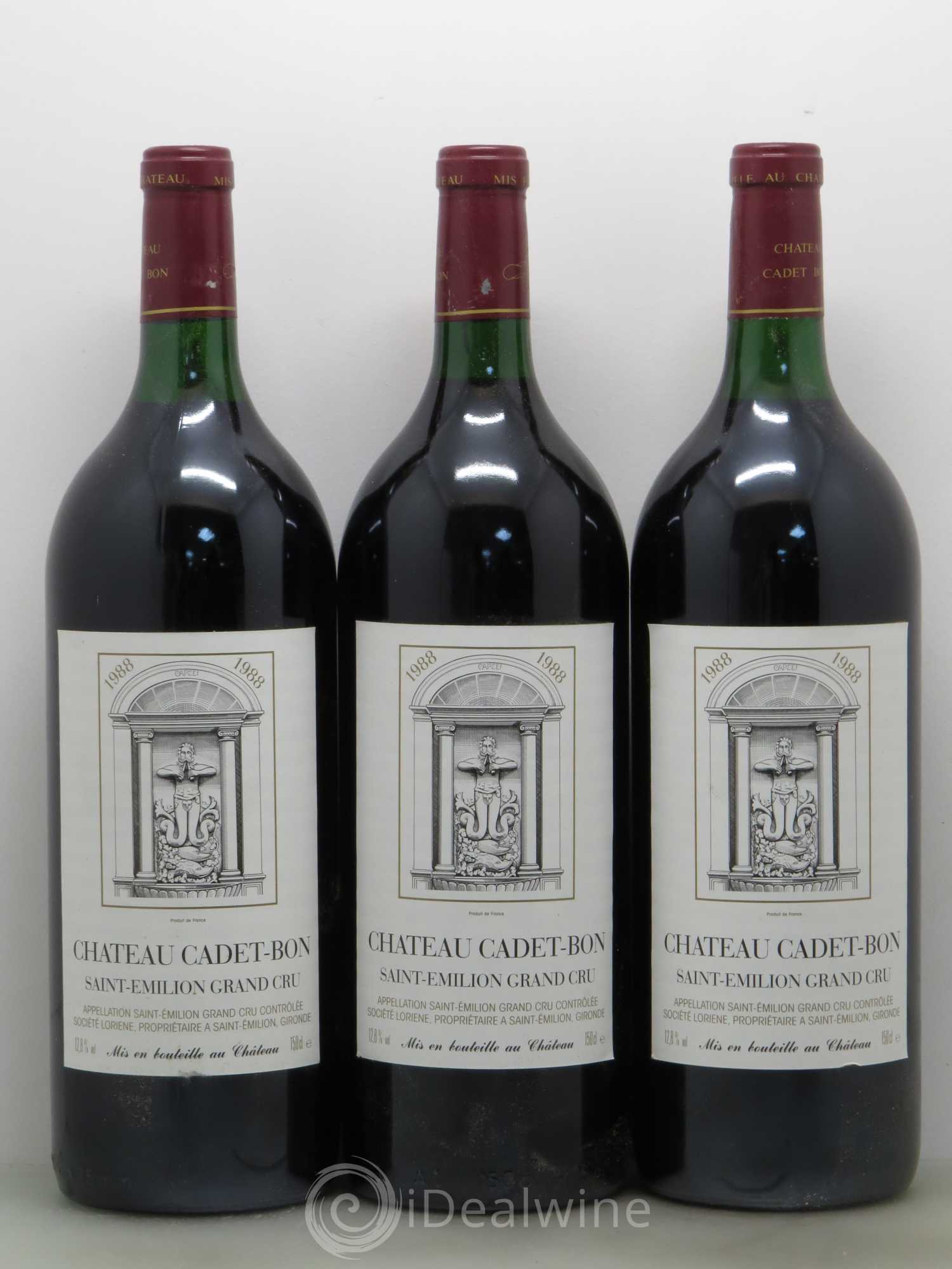 Château Cadet Bon Grand Cru Classé 1988 - Lot de 6 magnums - 2