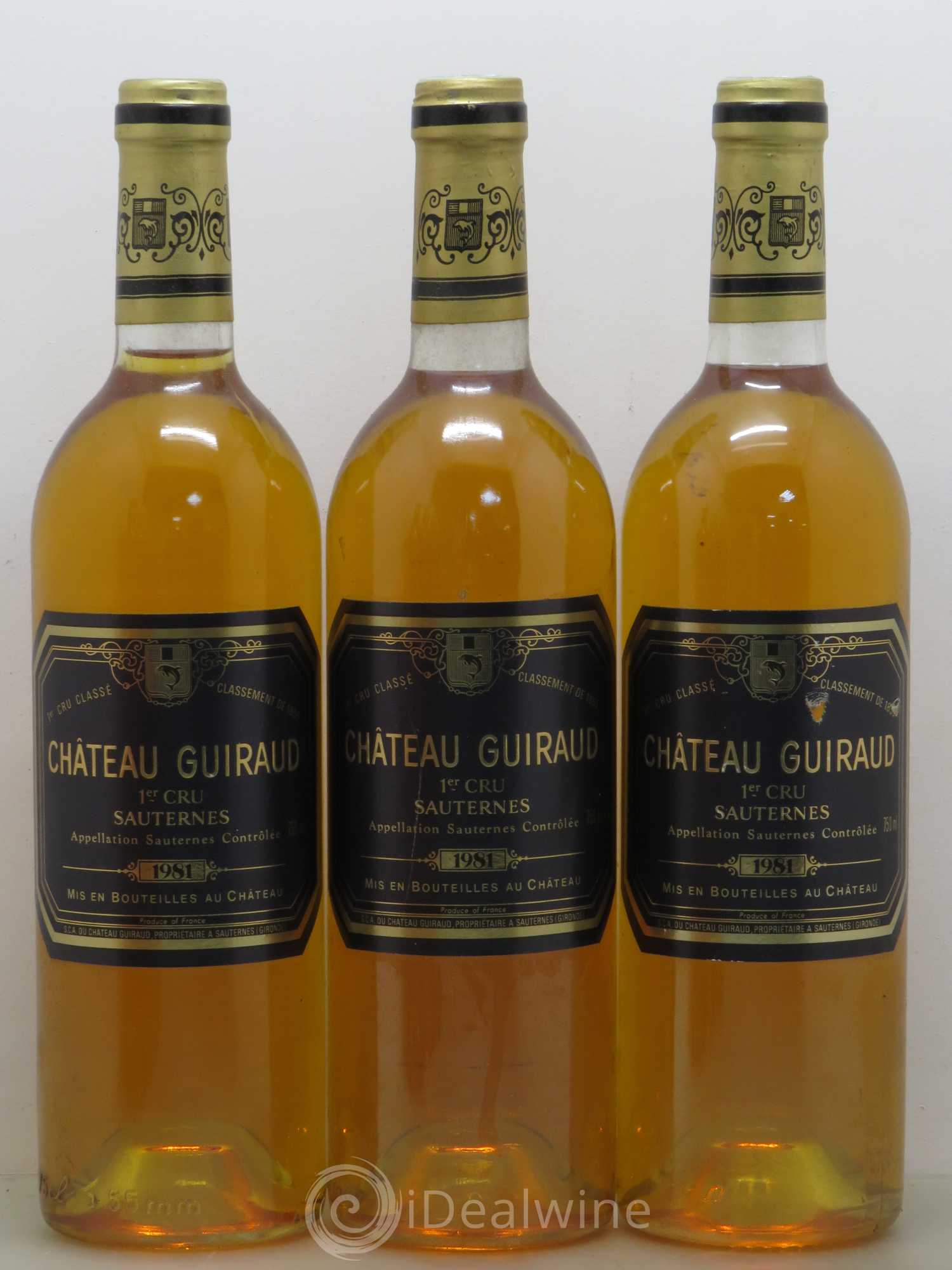 Château Guiraud 1er Grand Cru Classé 1981 - Lotto di 6 bottiglie - 1