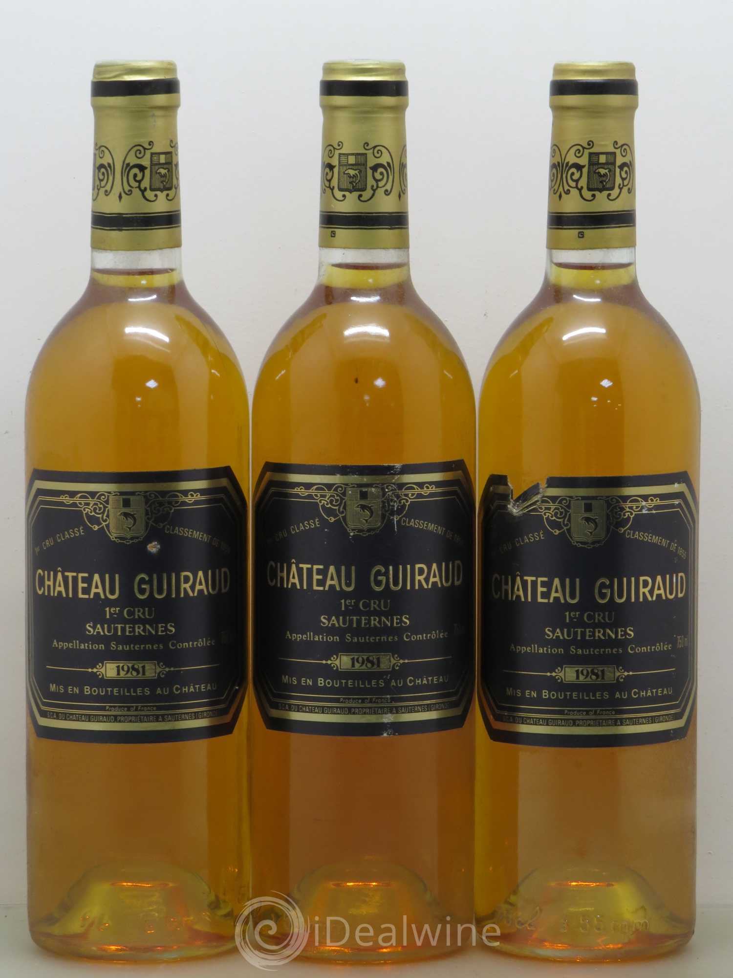 Château Guiraud 1er Grand Cru Classé 1981 - Lotto di 6 bottiglie - 2