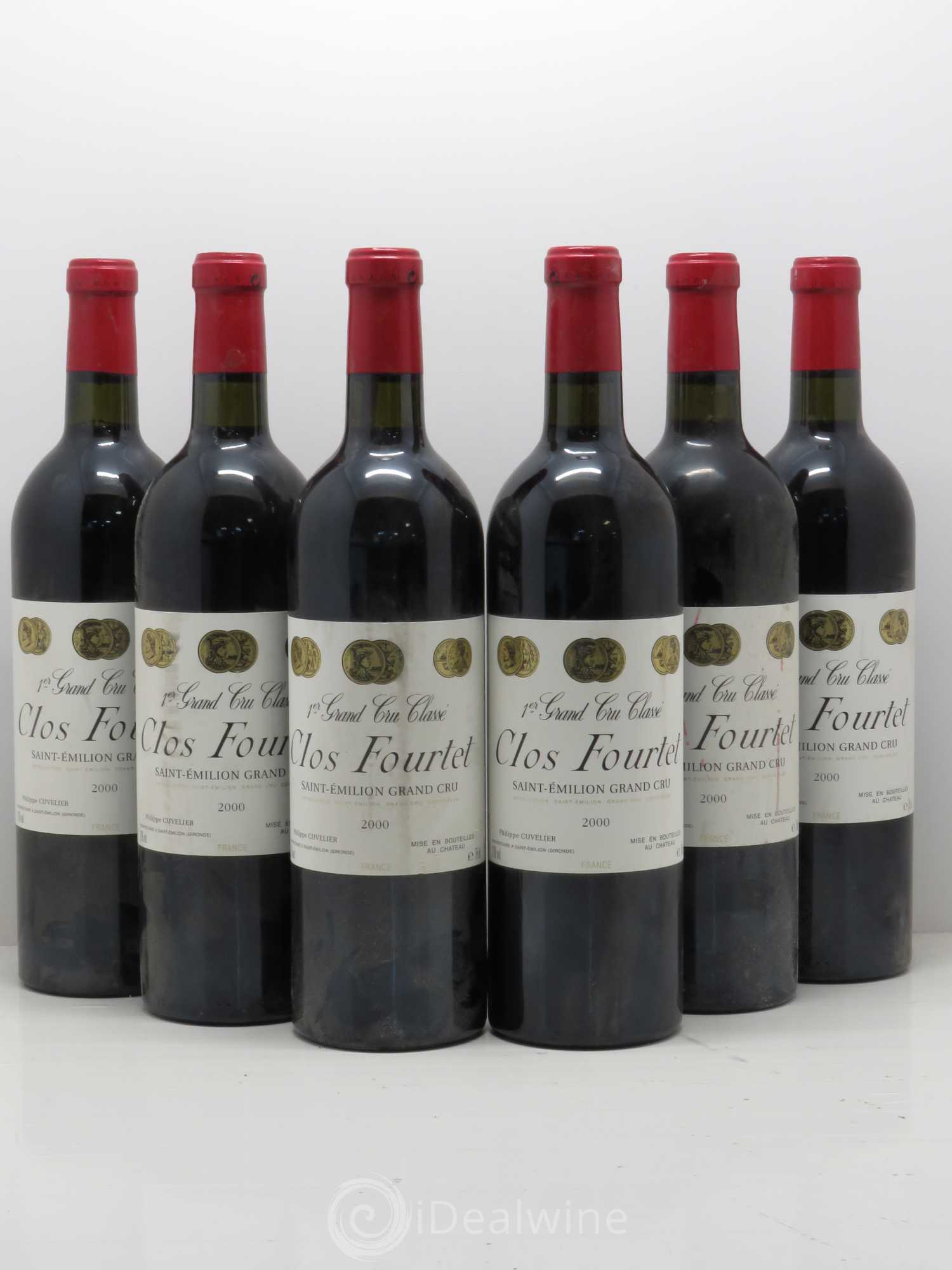 Clos Fourtet 1er Grand Cru Classé B 2000 - Lot de 6 bouteilles - 0