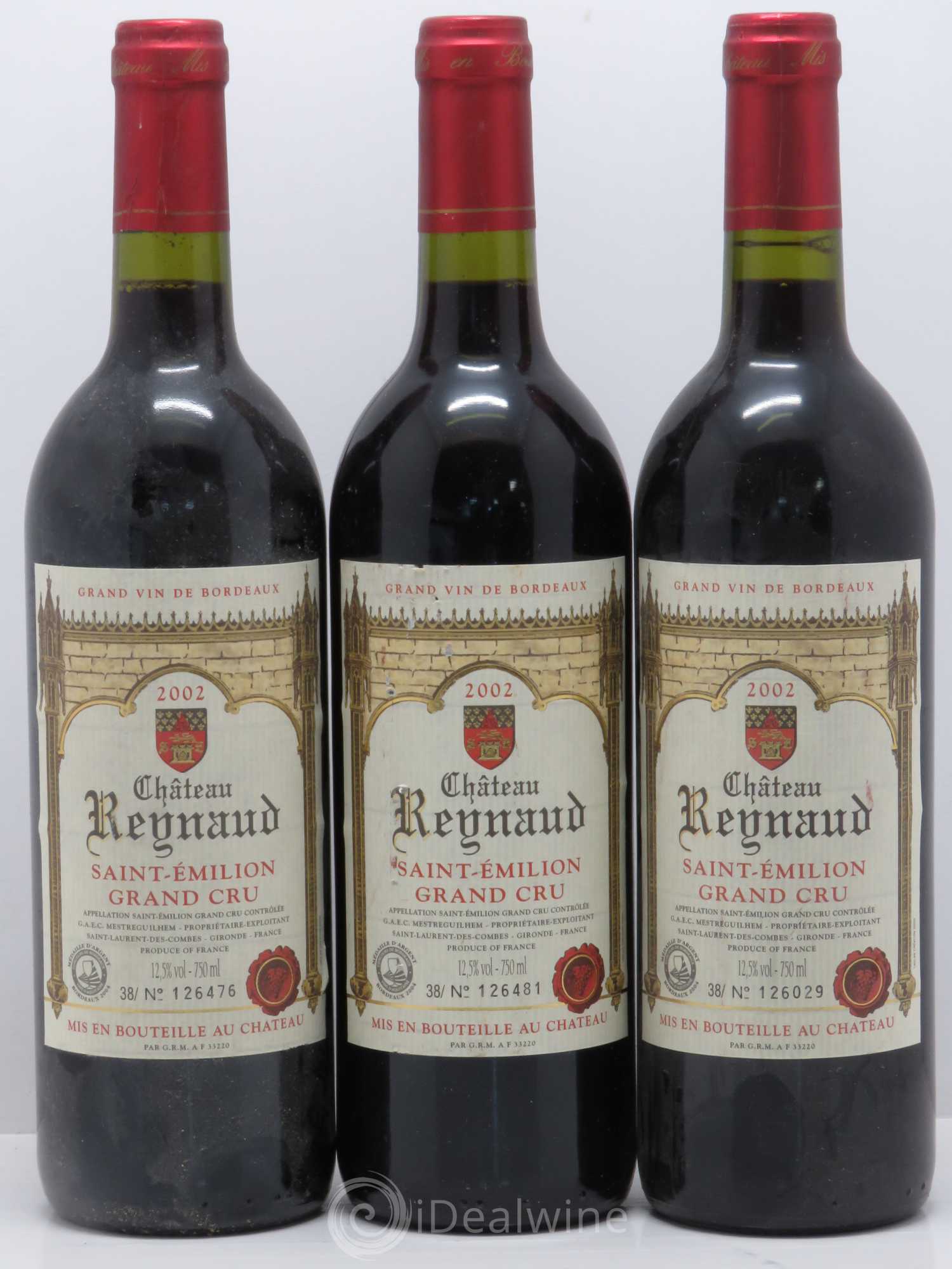 Bordeaux Reynaud. St emilion 2002 - Posten von 6 Flaschen - 2