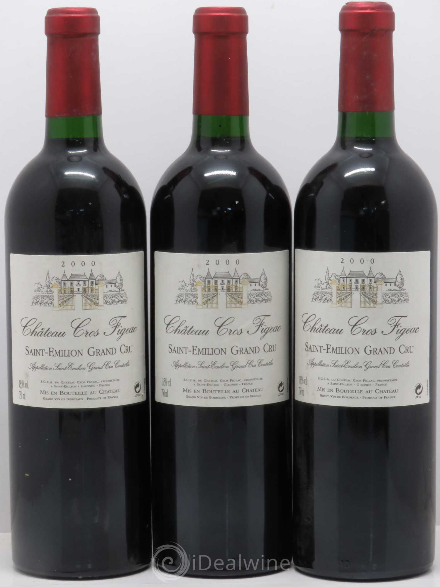 Saint-Émilion Cros Figeac 2000 - Posten von 6 Flaschen - 2