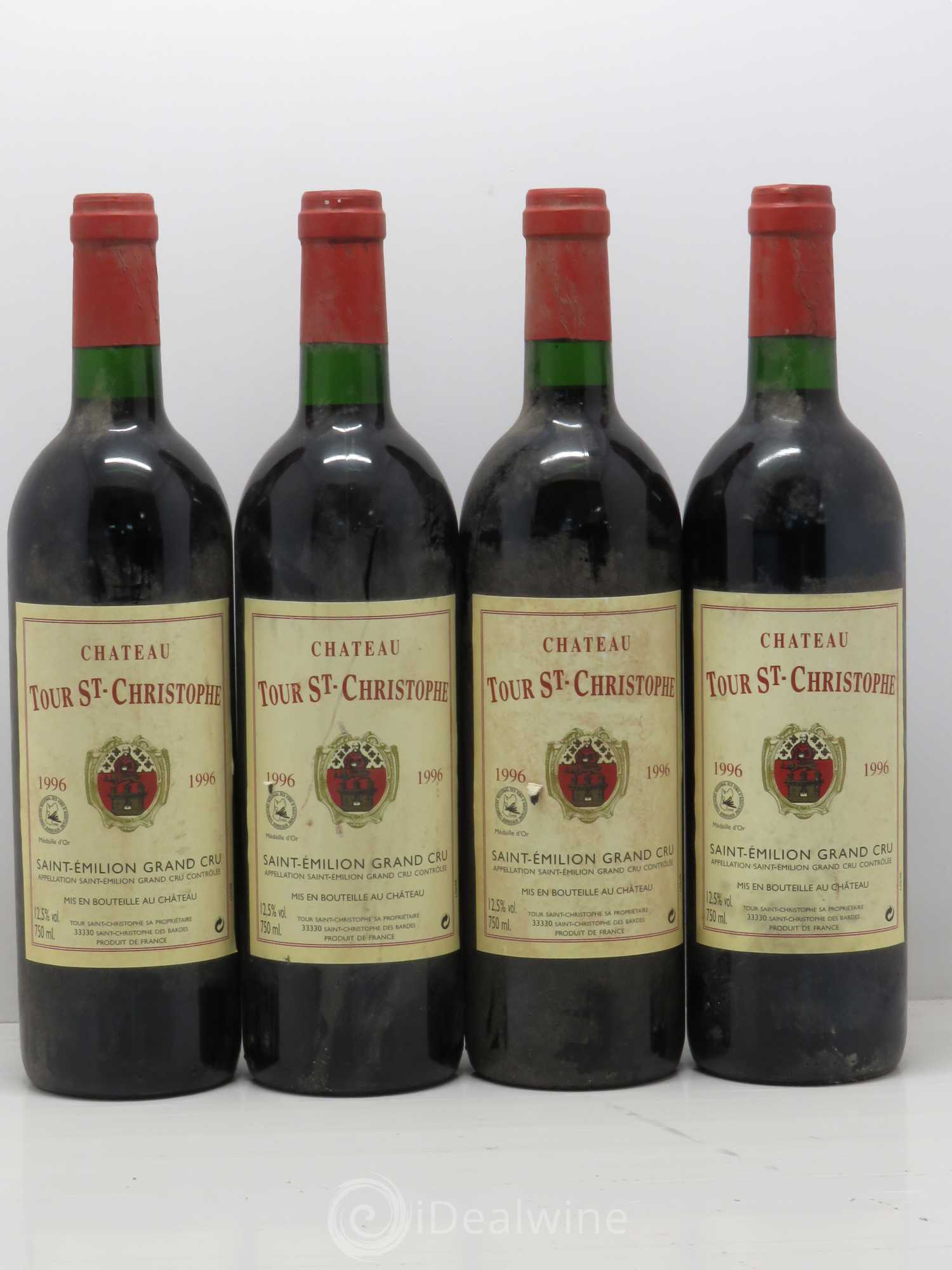 Saint-Émilion Tour Saint Christophe 1996 - Posten von 4 Flaschen - 0