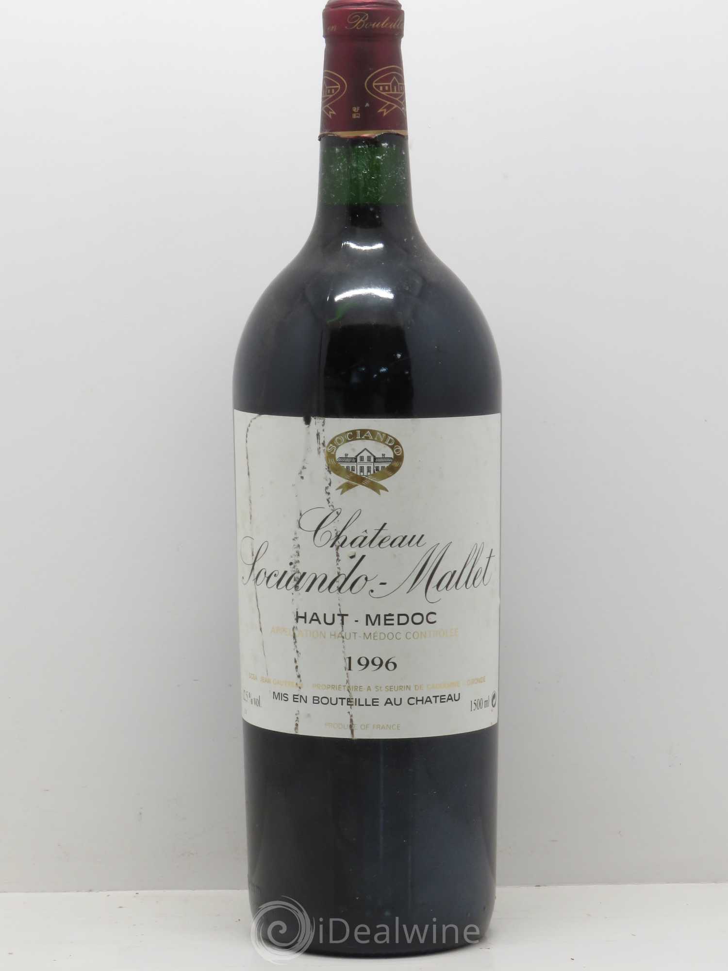 Château Sociando Mallet 1996 - Lot de 1 magnum - 0