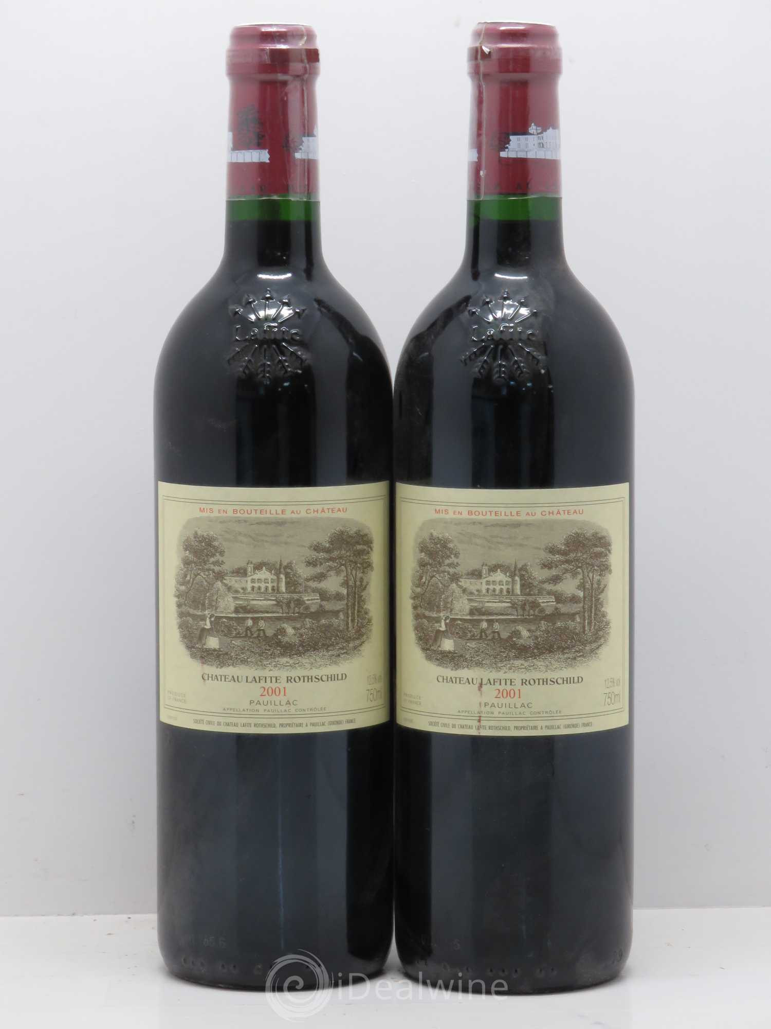 Château Lafite Rothschild 1er Grand Cru Classé 2001 - Lot de 2 bouteilles - 0