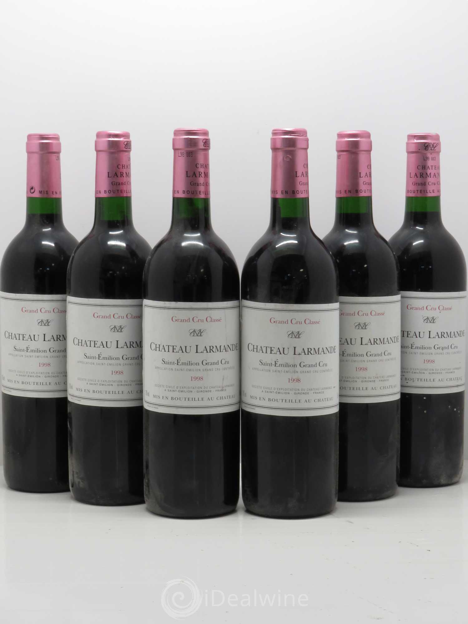 Château Larmande Grand Cru Classé 1998 - Lot de 6 bouteilles - 0