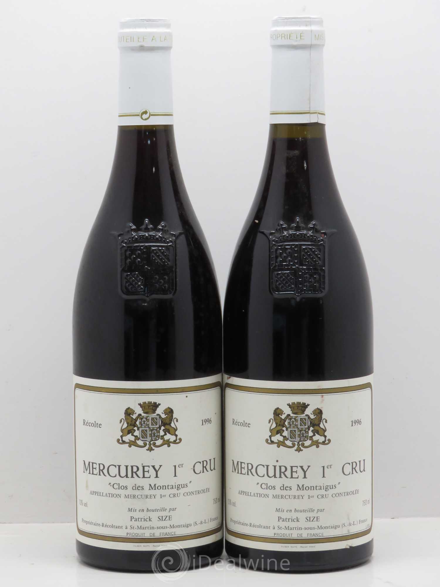 Mercurey 1er Cru Clos Des Montaigus Size 1996 - Posten von 2 Flaschen - 0