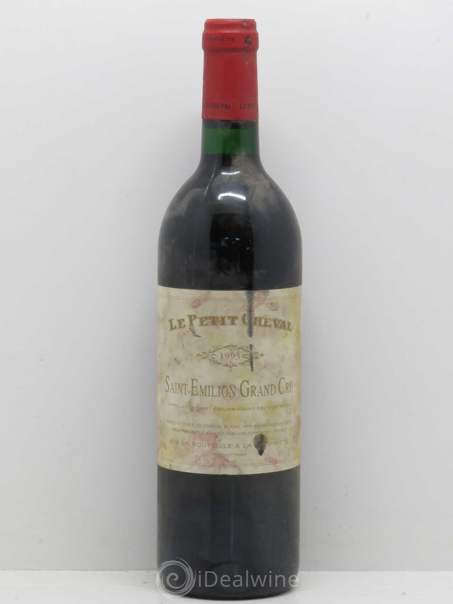 Le Petit Cheval Second Vin 1993 - Lot de 1 bouteille - 0