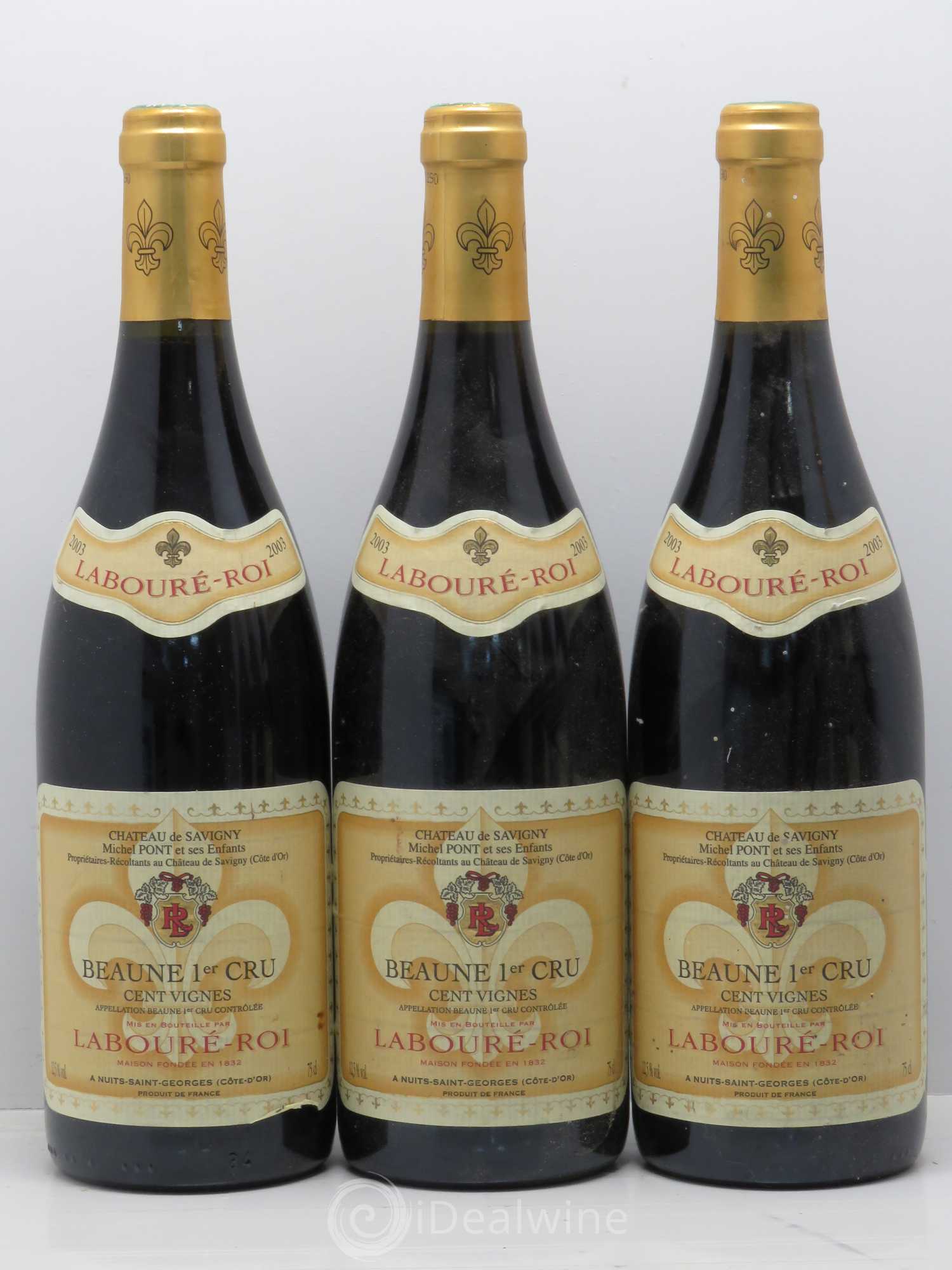 Beaune 1er Cru Laboure Roi Les Cents Vignes 2003 - Posten von 6 Flaschen - 1