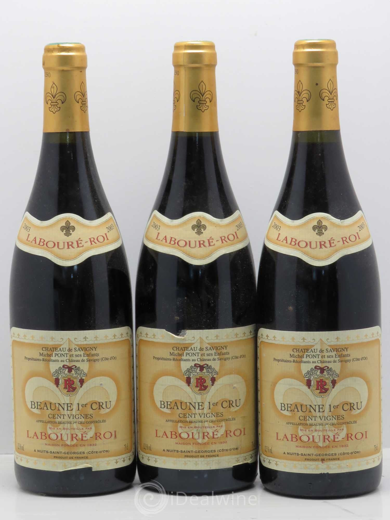 Beaune 1er Cru Laboure Roi Les Cents Vignes 2003 - Posten von 6 Flaschen - 2