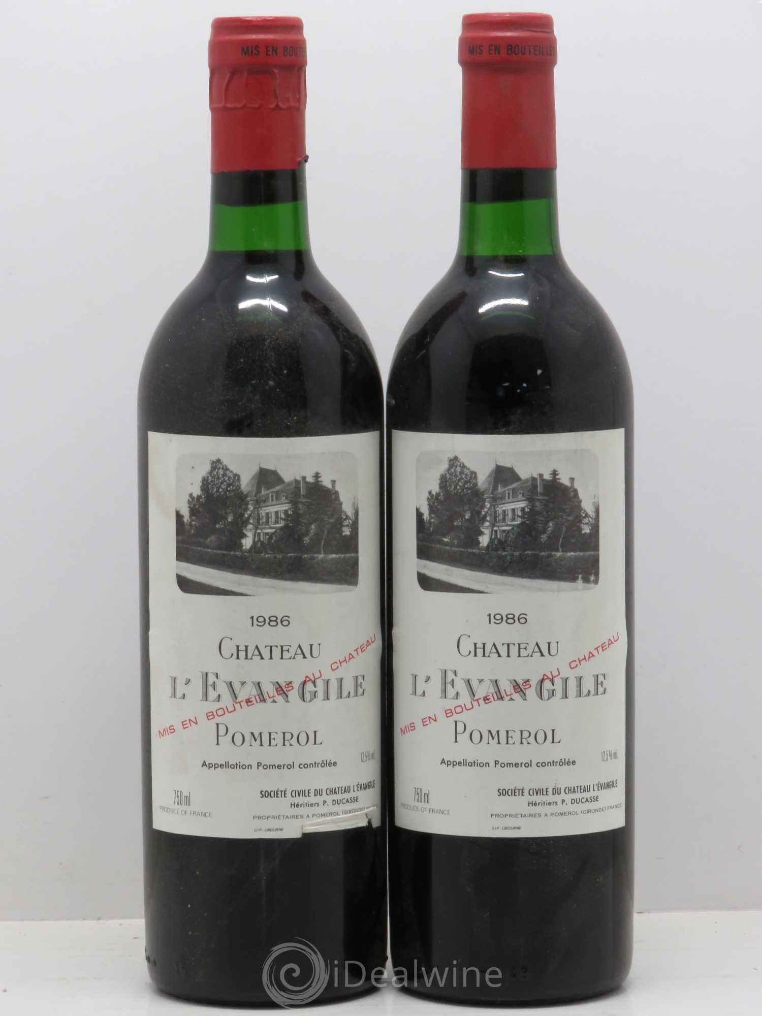 Château l' Évangile 1986 - Lot de 2 bouteilles - 0