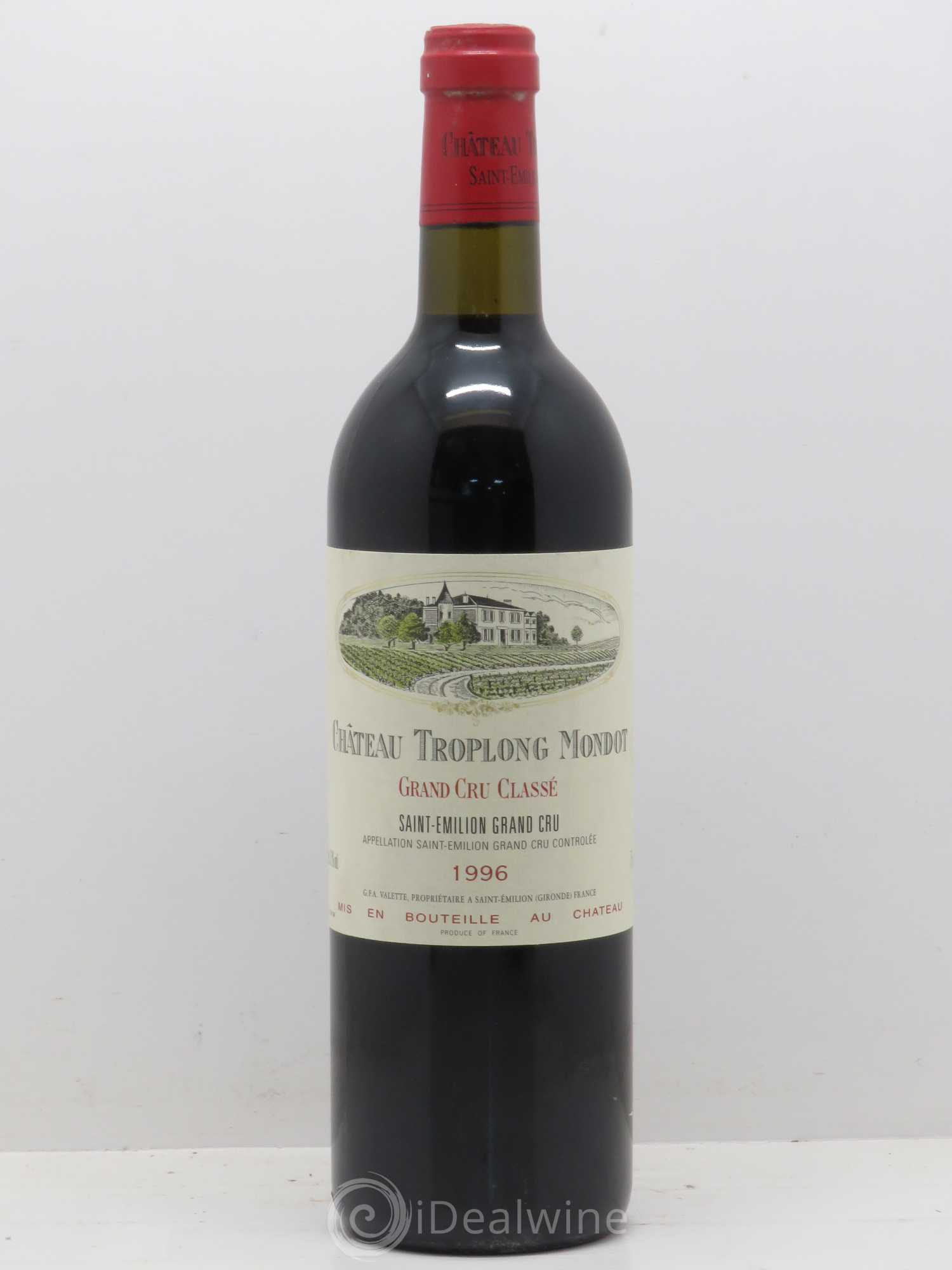 Château Troplong Mondot 1er Grand Cru Classé B 1996 - Lot de 1 bouteille - 0