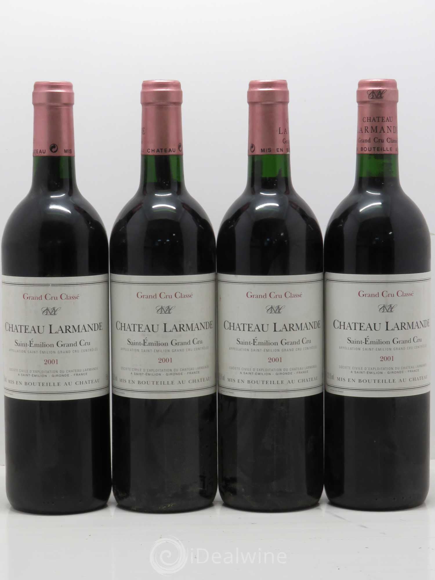 Château Larmande Grand Cru Classé 2001 - Lot de 4 bouteilles - 0