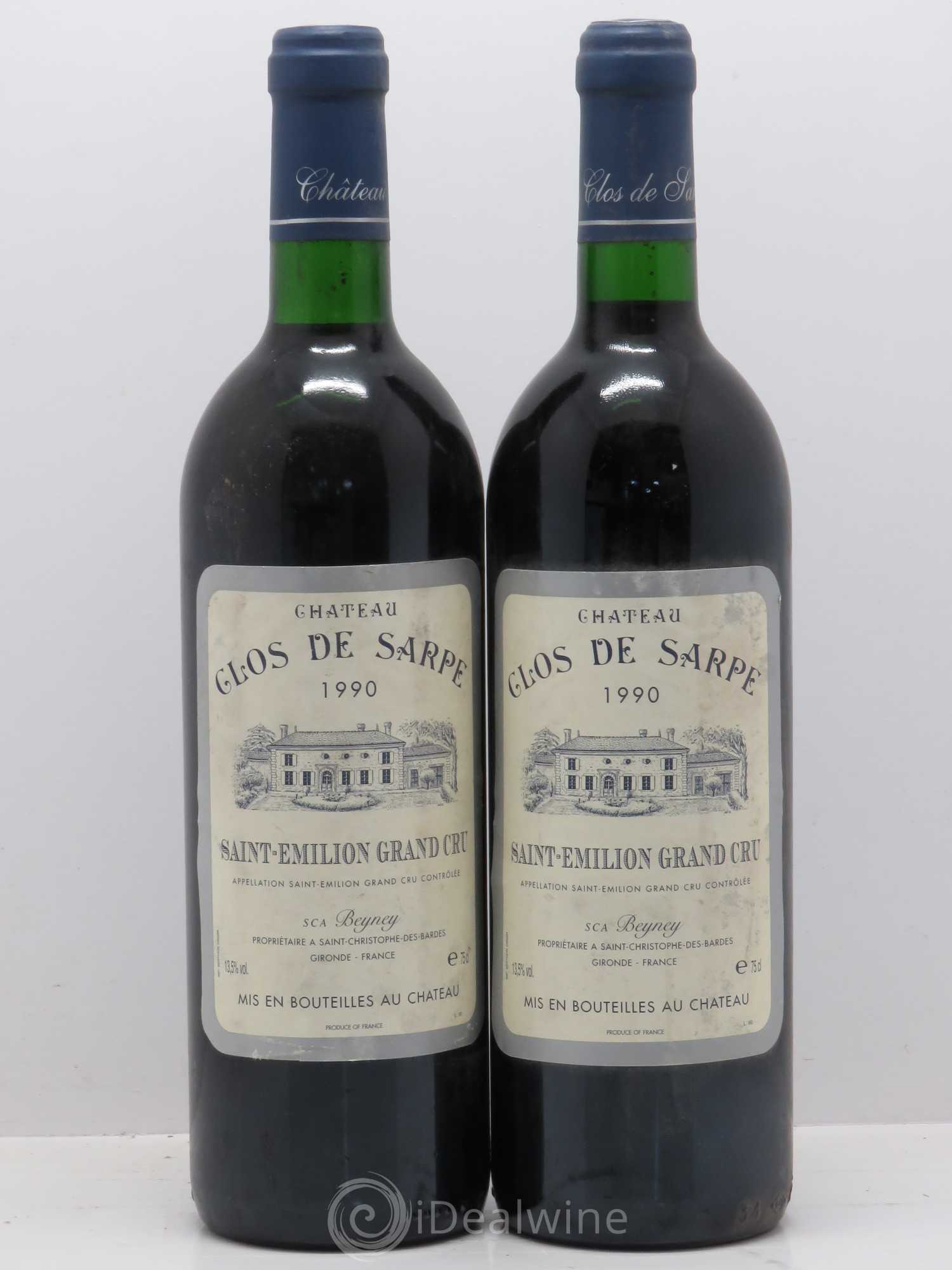 Clos de Sarpe Grand Cru Classé 1990 - Lot de 2 bouteilles - 0