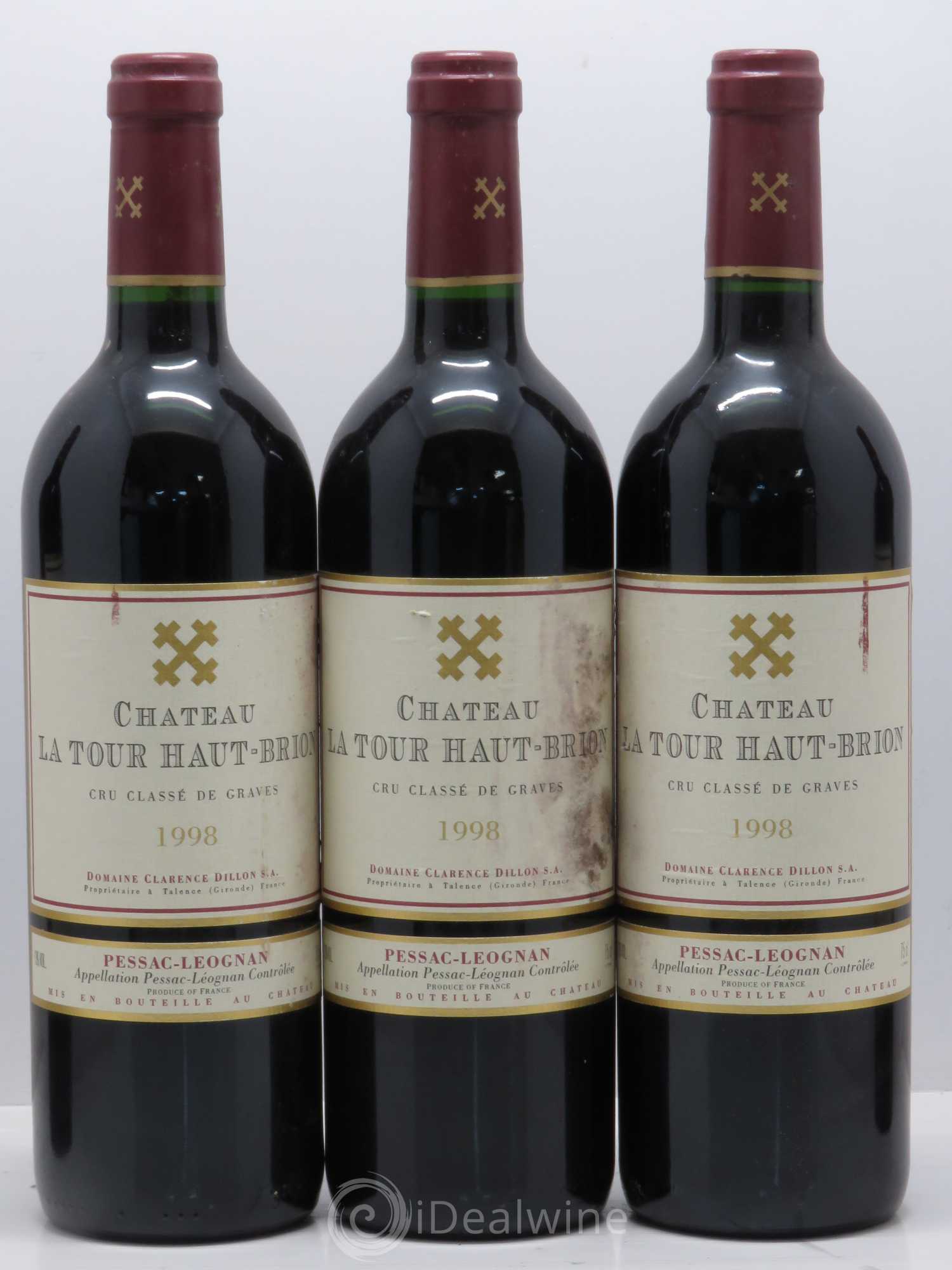 Château la Tour Haut-Brion Cru Classé de Graves 1998 - Lot de 5 bouteilles - 1