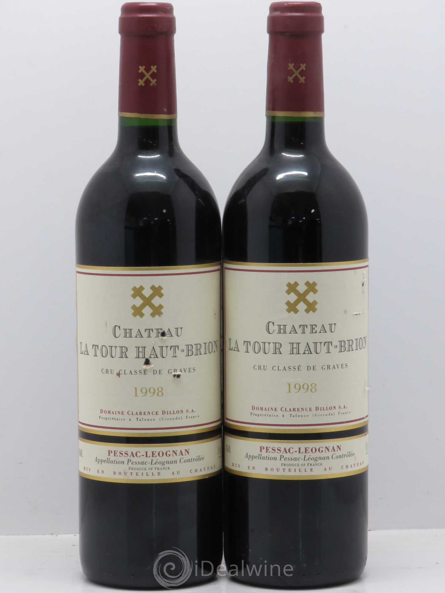 Château la Tour Haut-Brion Cru Classé de Graves 1998 - Lot de 5 bouteilles - 2
