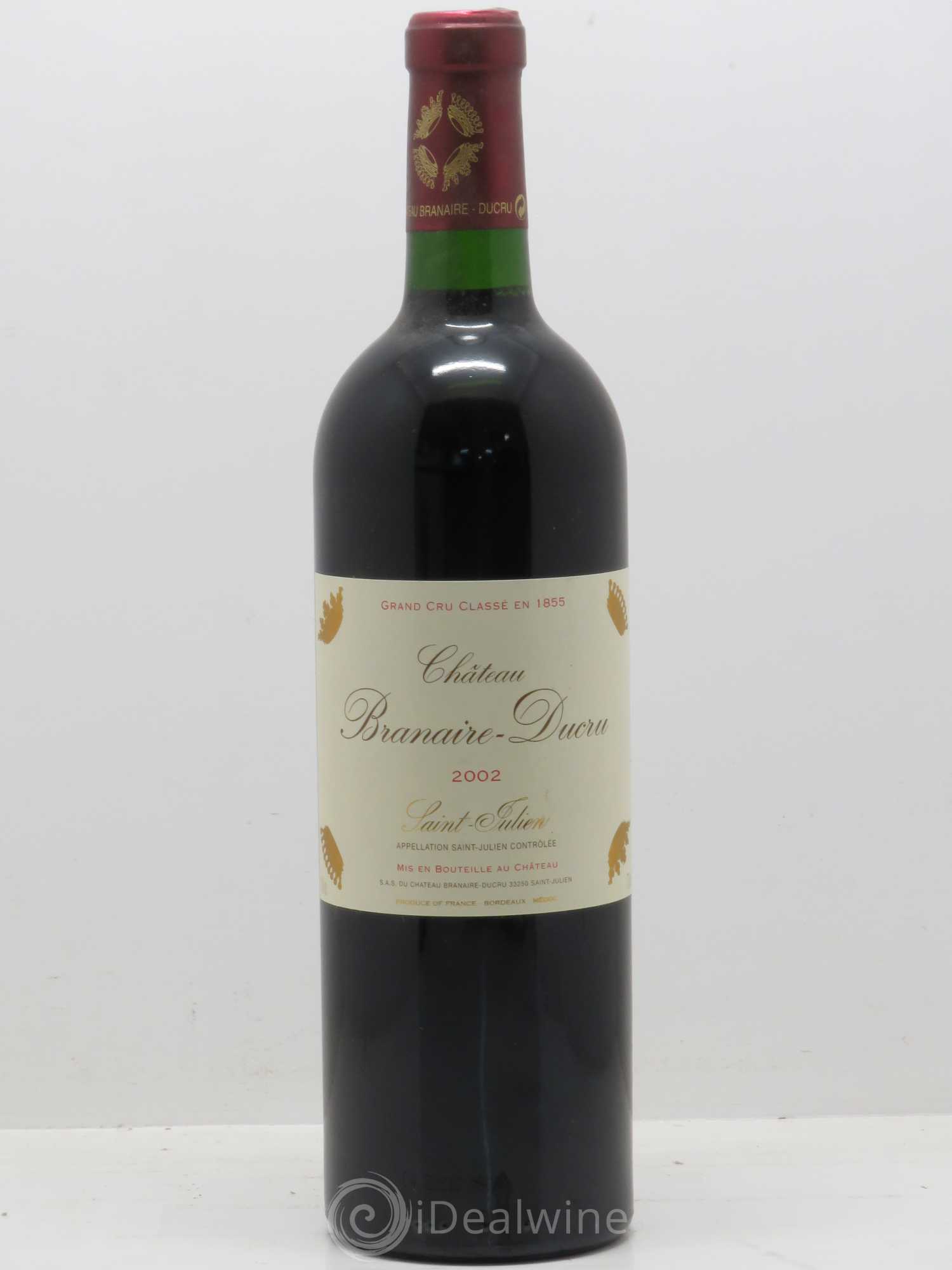 Château Branaire Ducru 4ème Grand Cru Classé 2002 - Lot de 1 bouteille - 0
