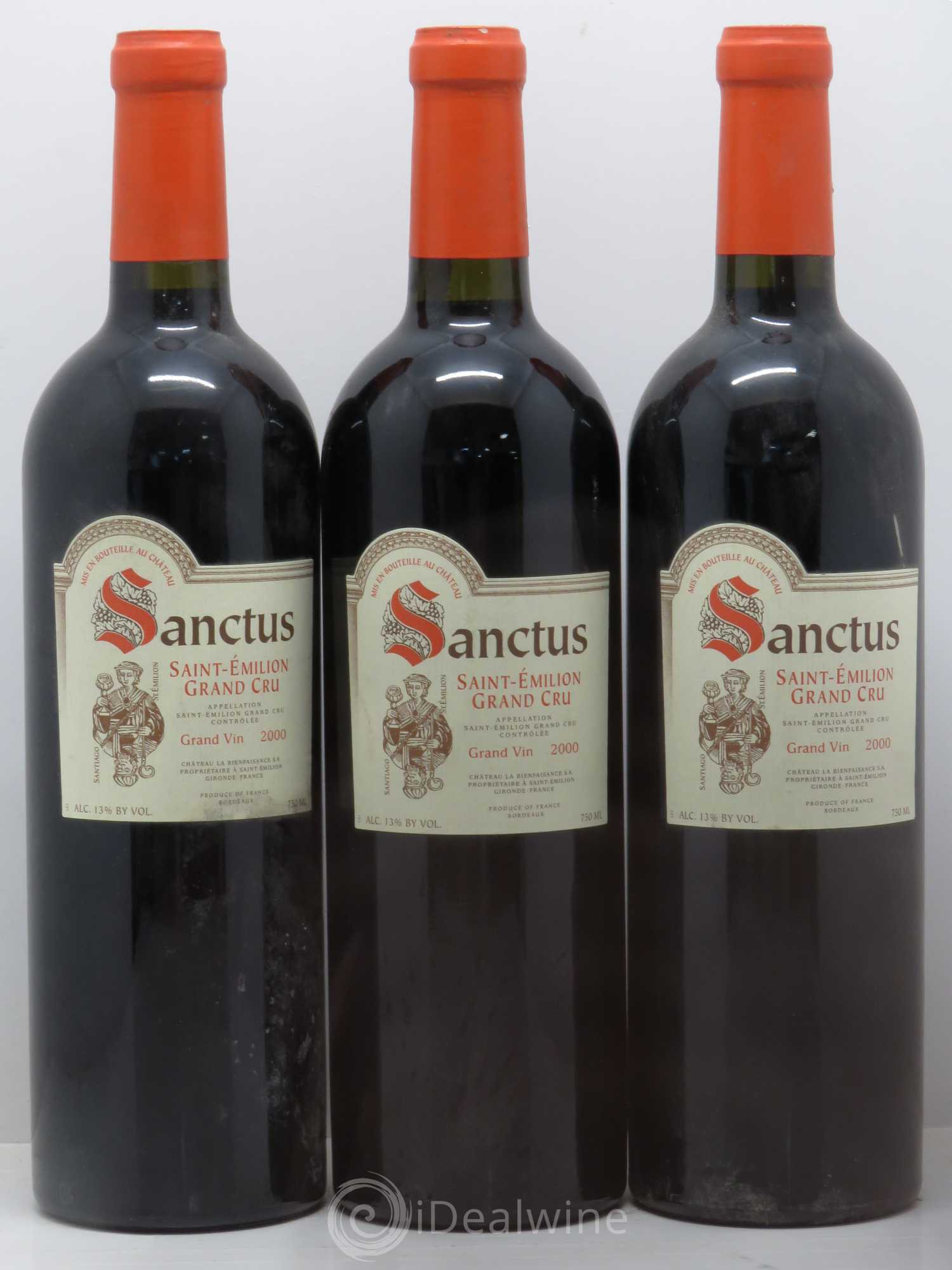 Bordeaux Sanctus. St Emilion 2000 - Lot de 6 bouteilles - 2