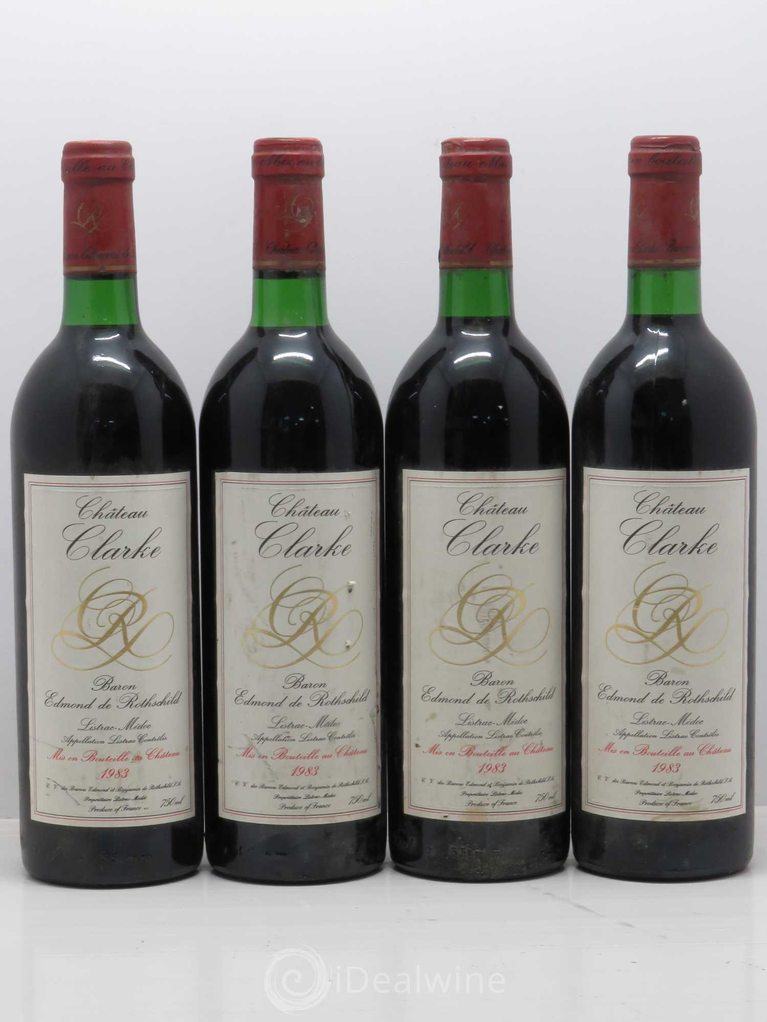 Château Clarke 1983 - Lot de 4 bouteilles - 0