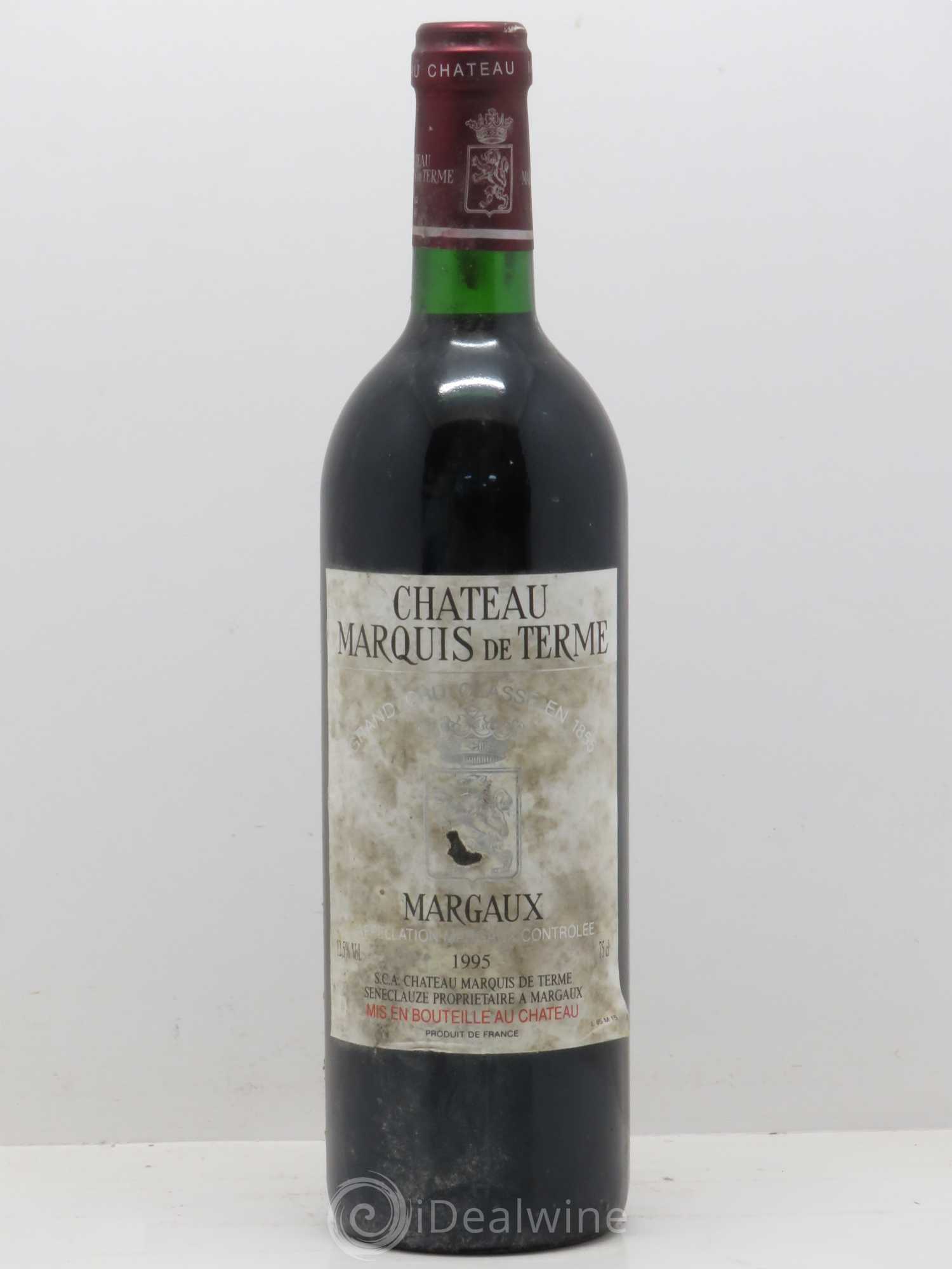 Château Marquis de Terme 4ème Grand Cru Classé 1995 - Lot de 1 bouteille - 0
