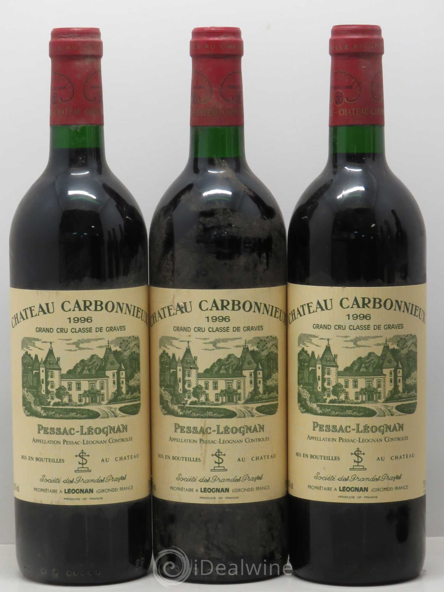 Château Carbonnieux Cru Classé de Graves 1996 - Lot de 6 bouteilles - 1