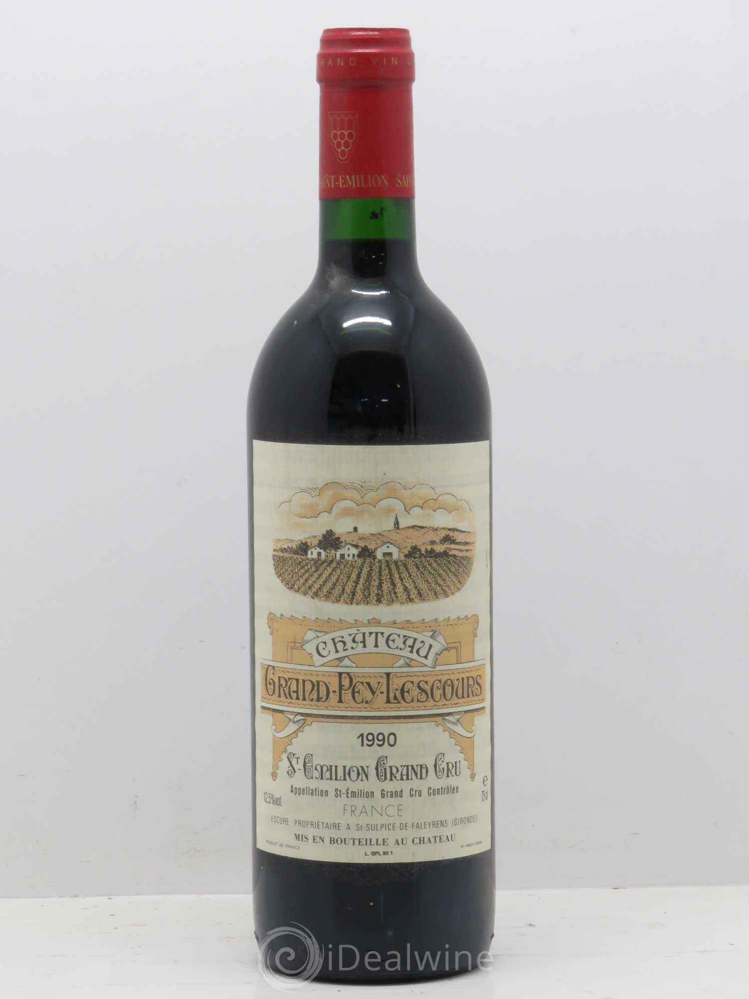 Saint-Émilion Grand Puy Lescours 1990 - Posten von 1 Flasche - 0