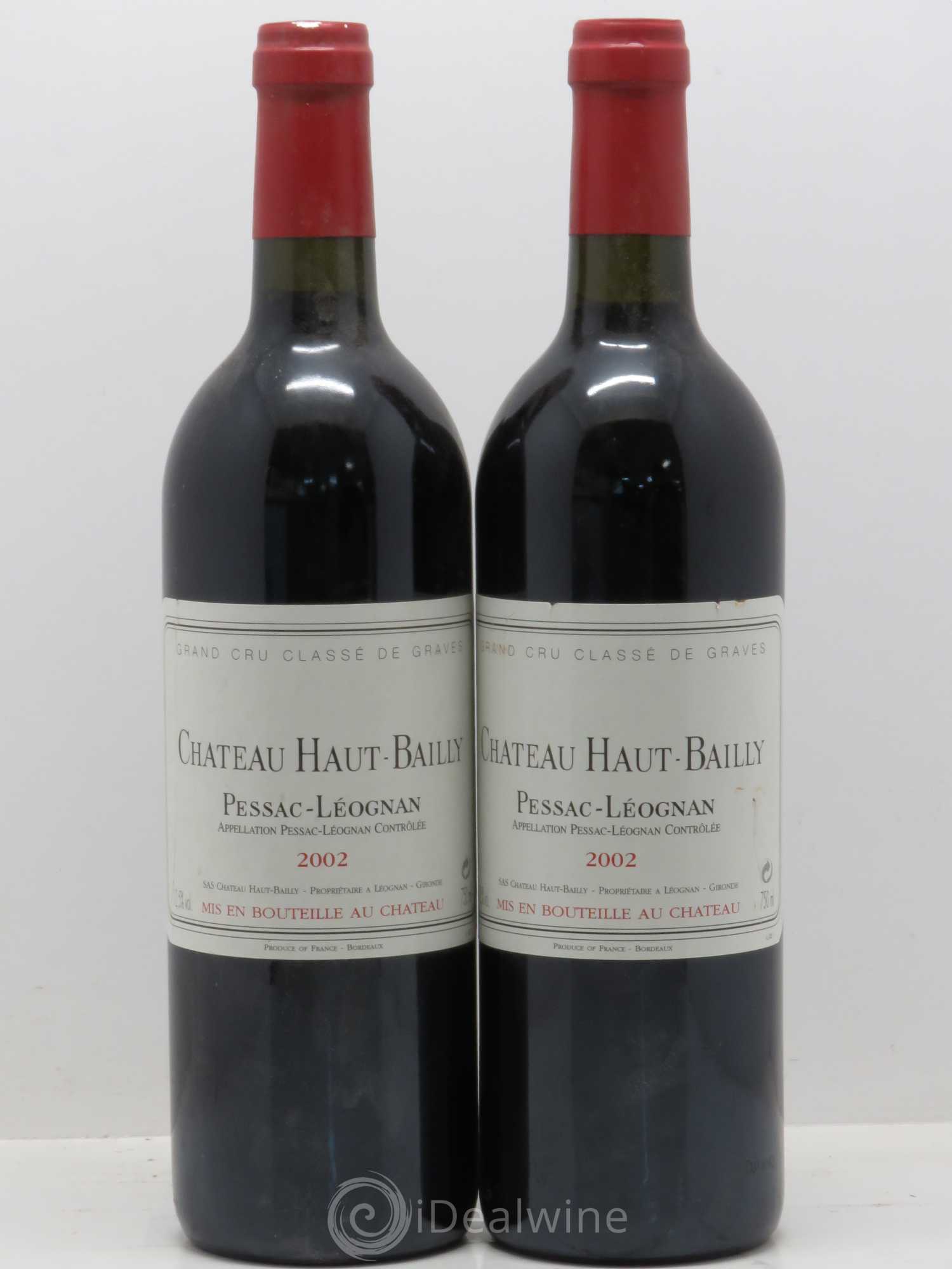Château Haut-Bailly Cru Classé de Graves 2002 - Lot de 2 bouteilles - 0