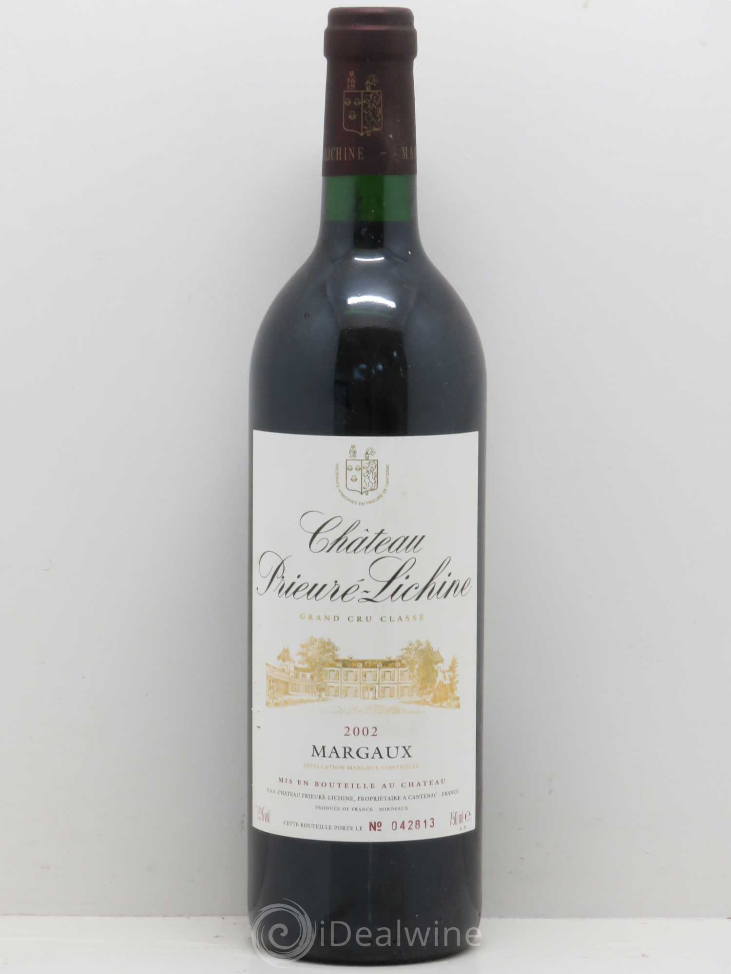 Château Prieuré Lichine 4ème Grand Cru Classé 2002 - Lot de 1 bouteille - 0