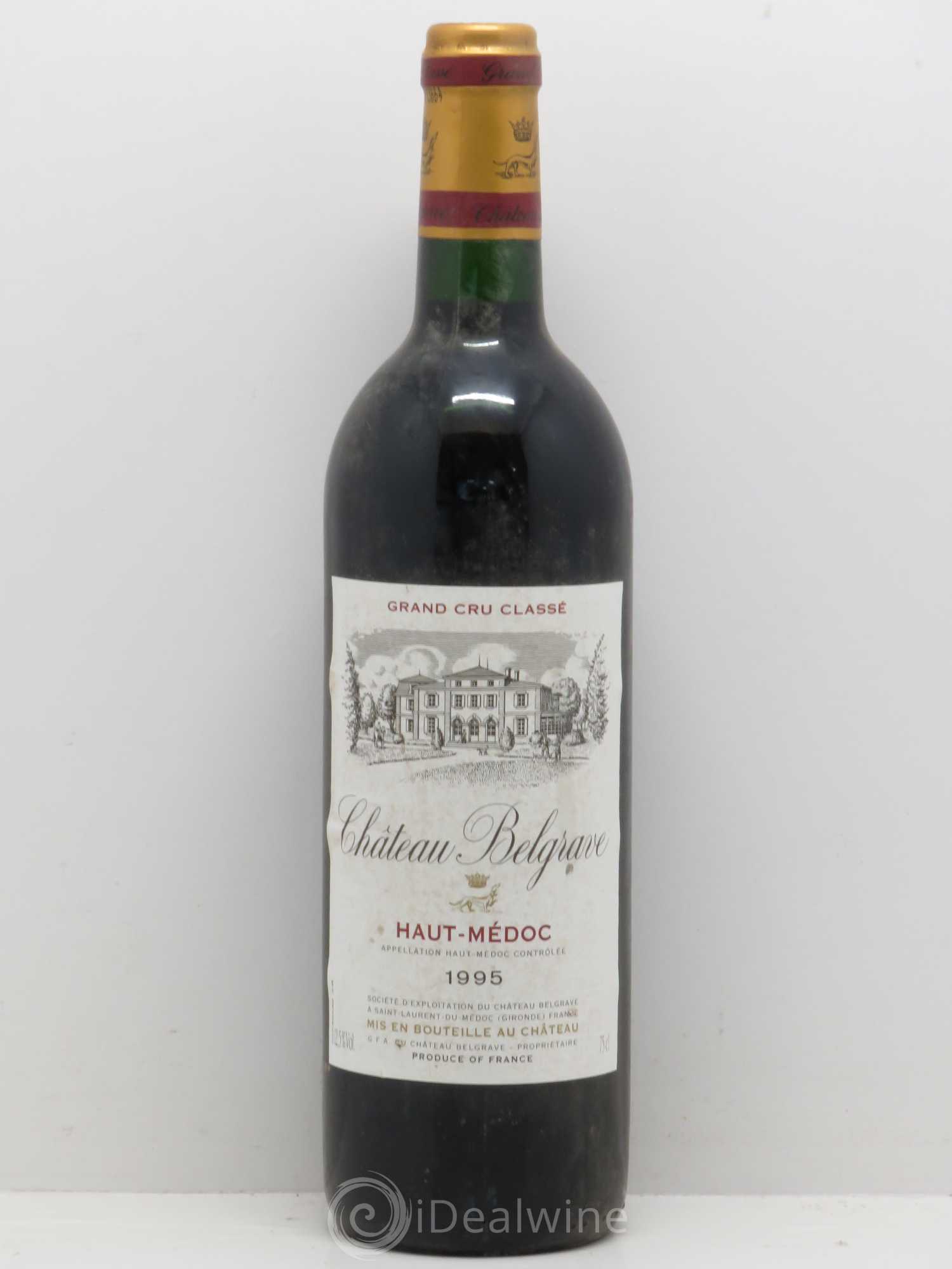 Château Belgrave 5ème Grand Cru Classé 1995 - Lot de 1 bouteille - 0