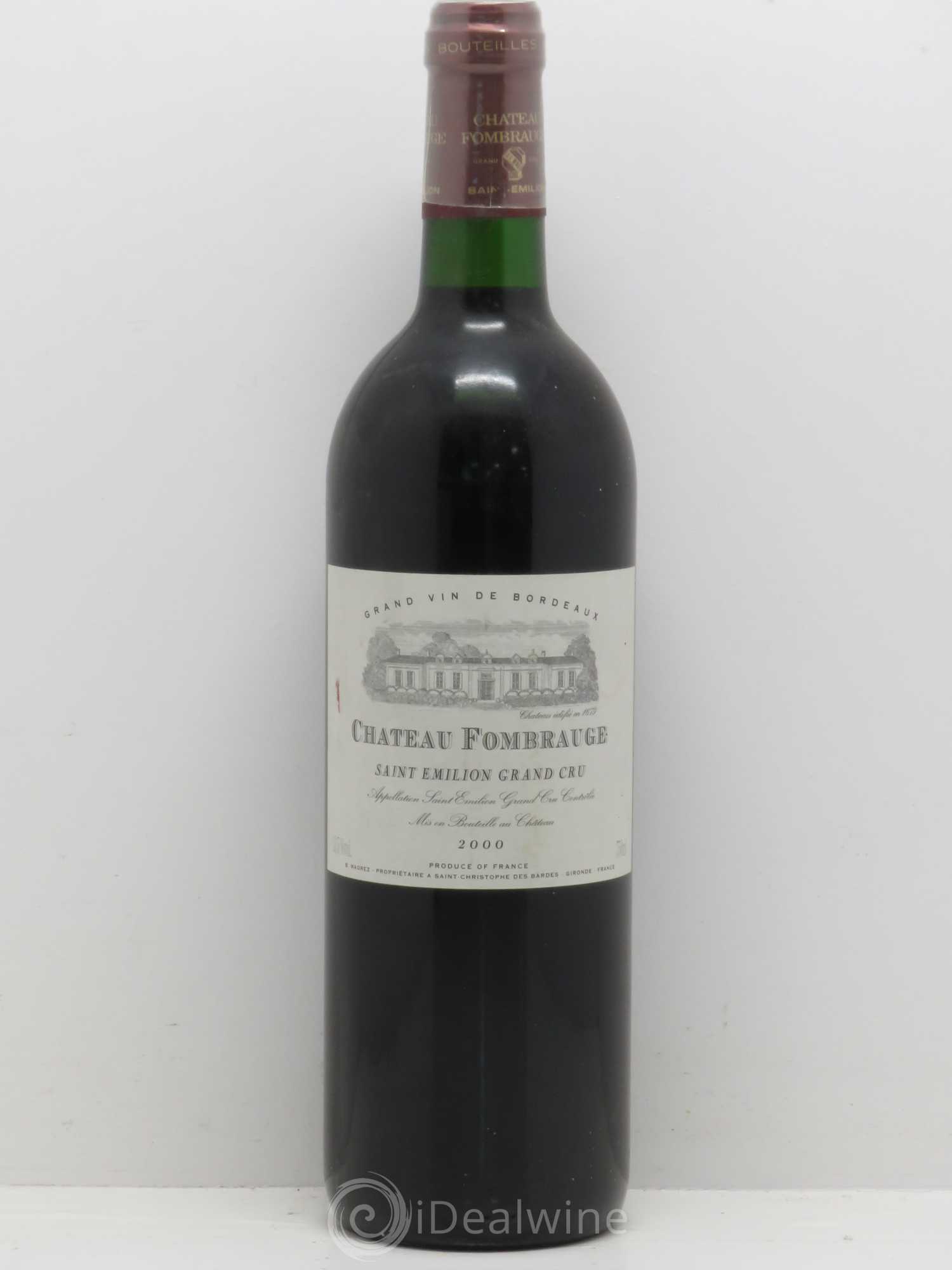 Château Fombrauge Grand Cru Classé 2000 - Lot de 1 bouteille - 0