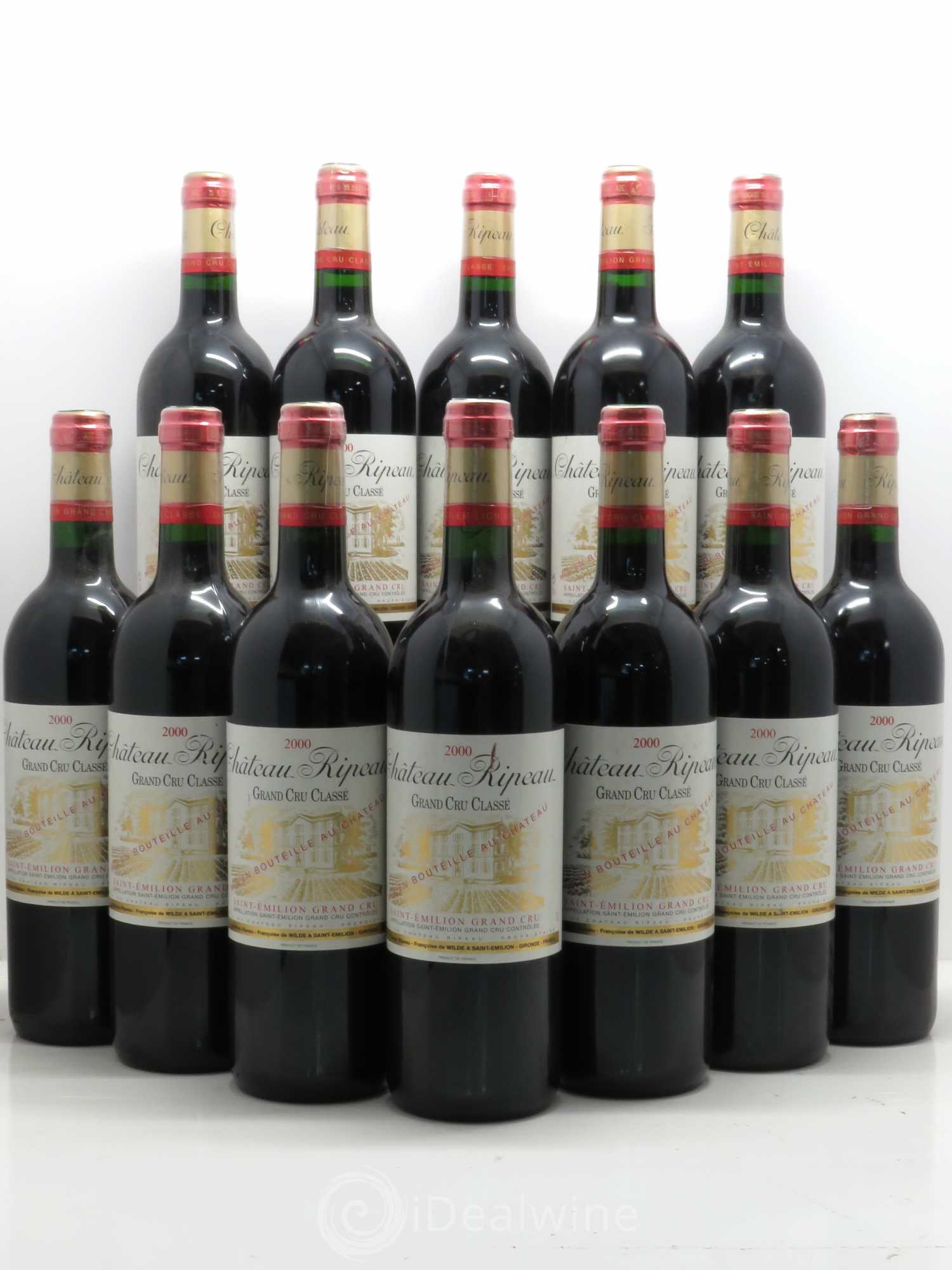 Saint-Émilion Château Ripeau 2000 - Lot of 12 bottles - 0