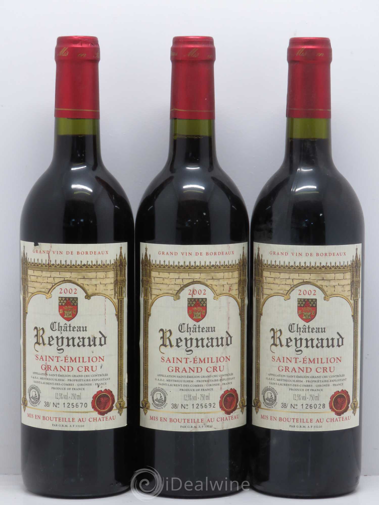 Bordeaux Château Reynaud Saint Emilion Grand Cru  2002 - Lot of 12 bottles - 2