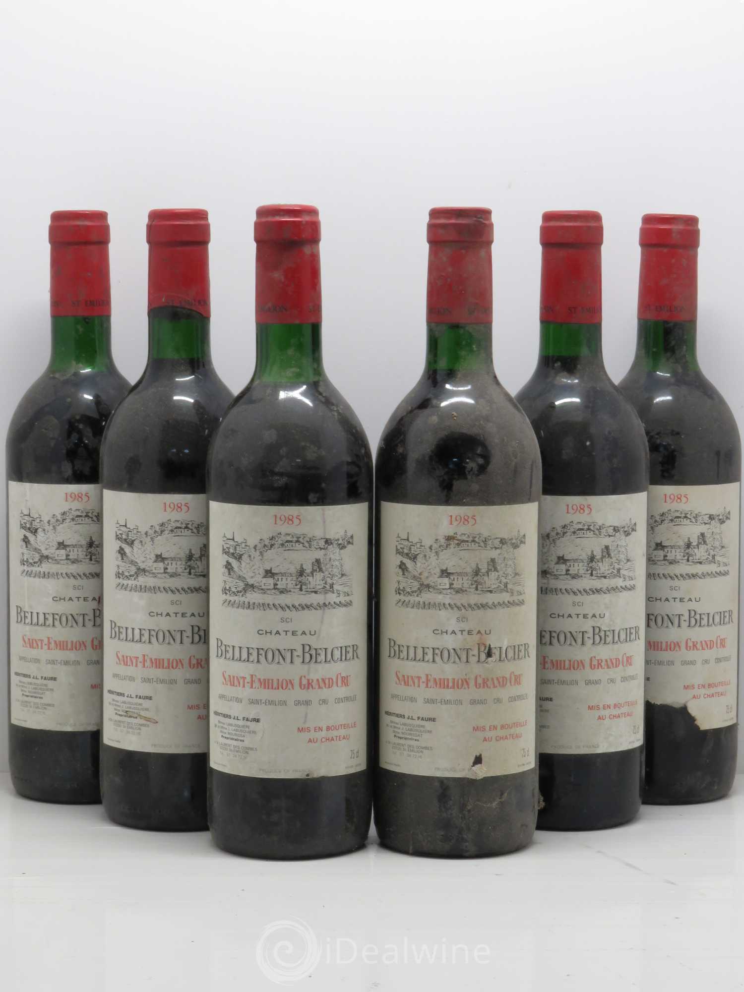 Château Bellefont-Belcier Grand Cru Classé 1985 - Lot de 6 bouteilles - 0