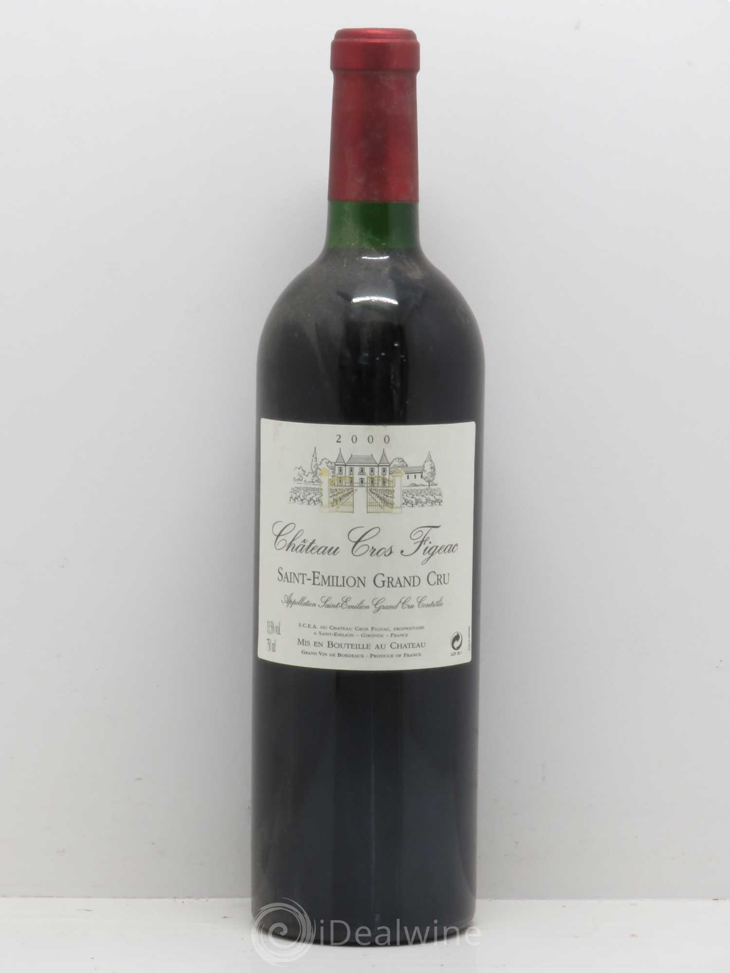 Saint-Émilion Cros Figeac Saint Emilion Grand Cru 2000 - Posten von 1 Flasche - 0