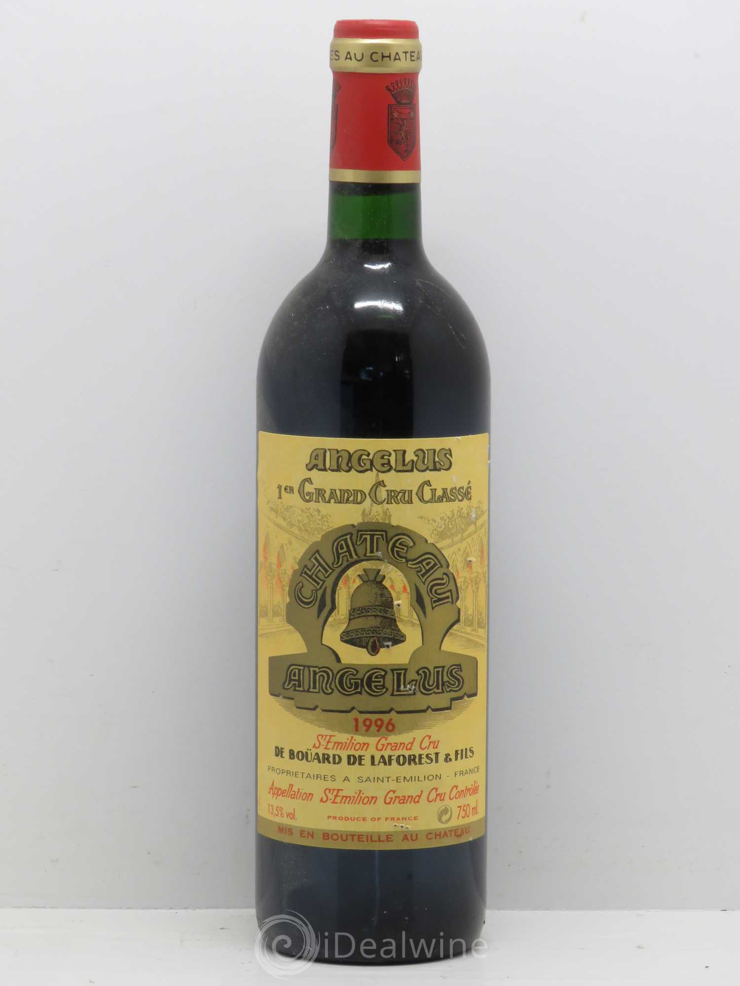 Château Angélus 1er Grand Cru Classé A 1996 - Lot de 1 bouteille - 0