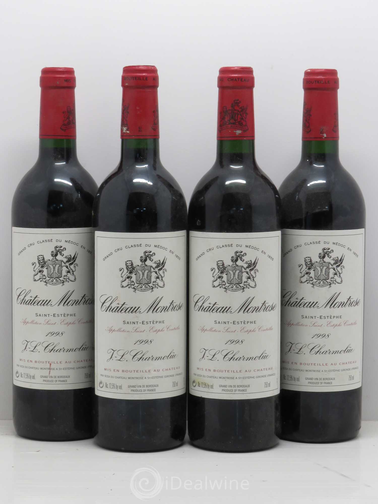 Château Montrose 2ème Grand Cru Classé 1998 - Lot de 4 bouteilles - 0