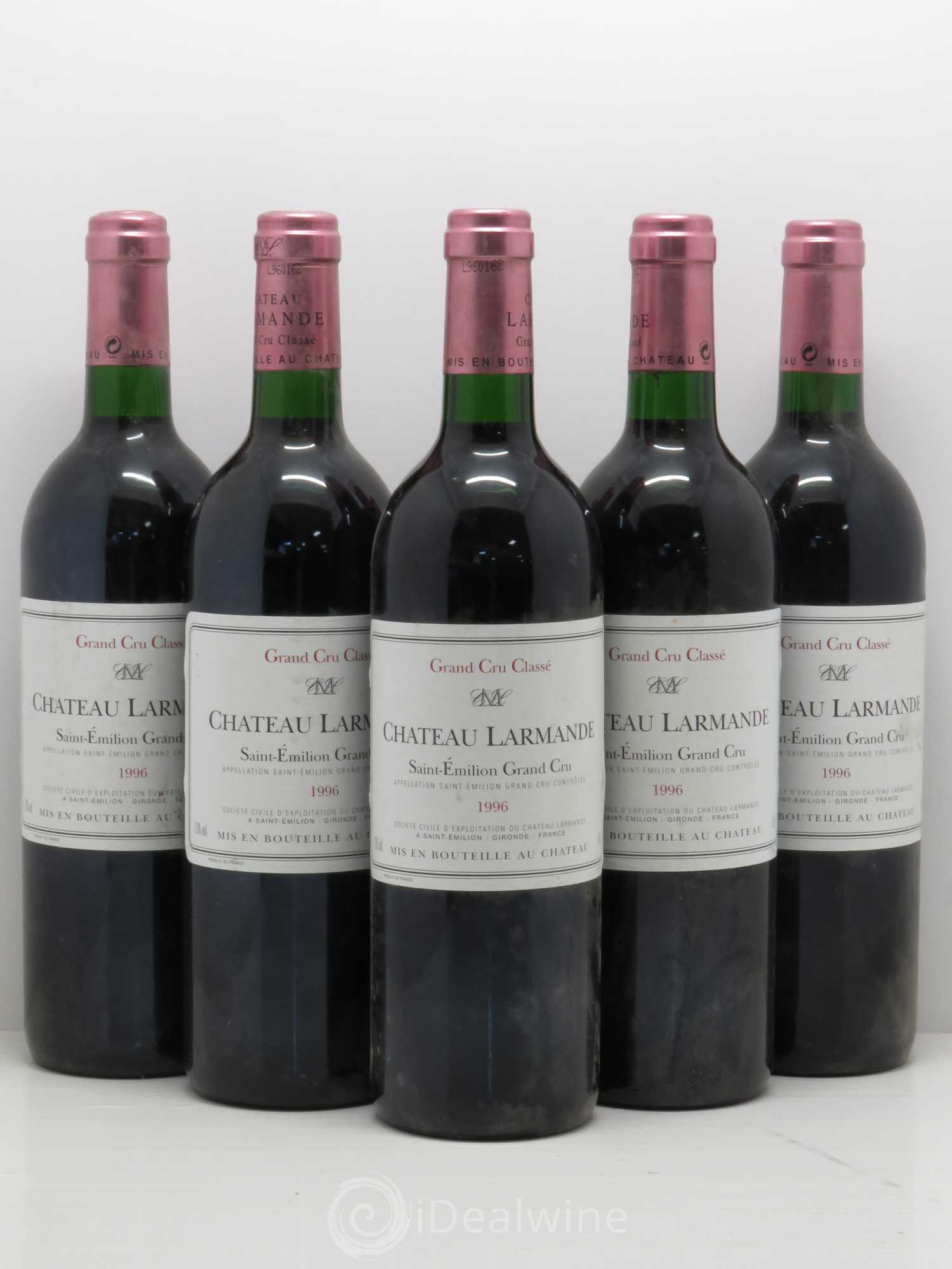 Château Larmande Grand Cru Classé 1996 - Lot de 5 bouteilles - 0