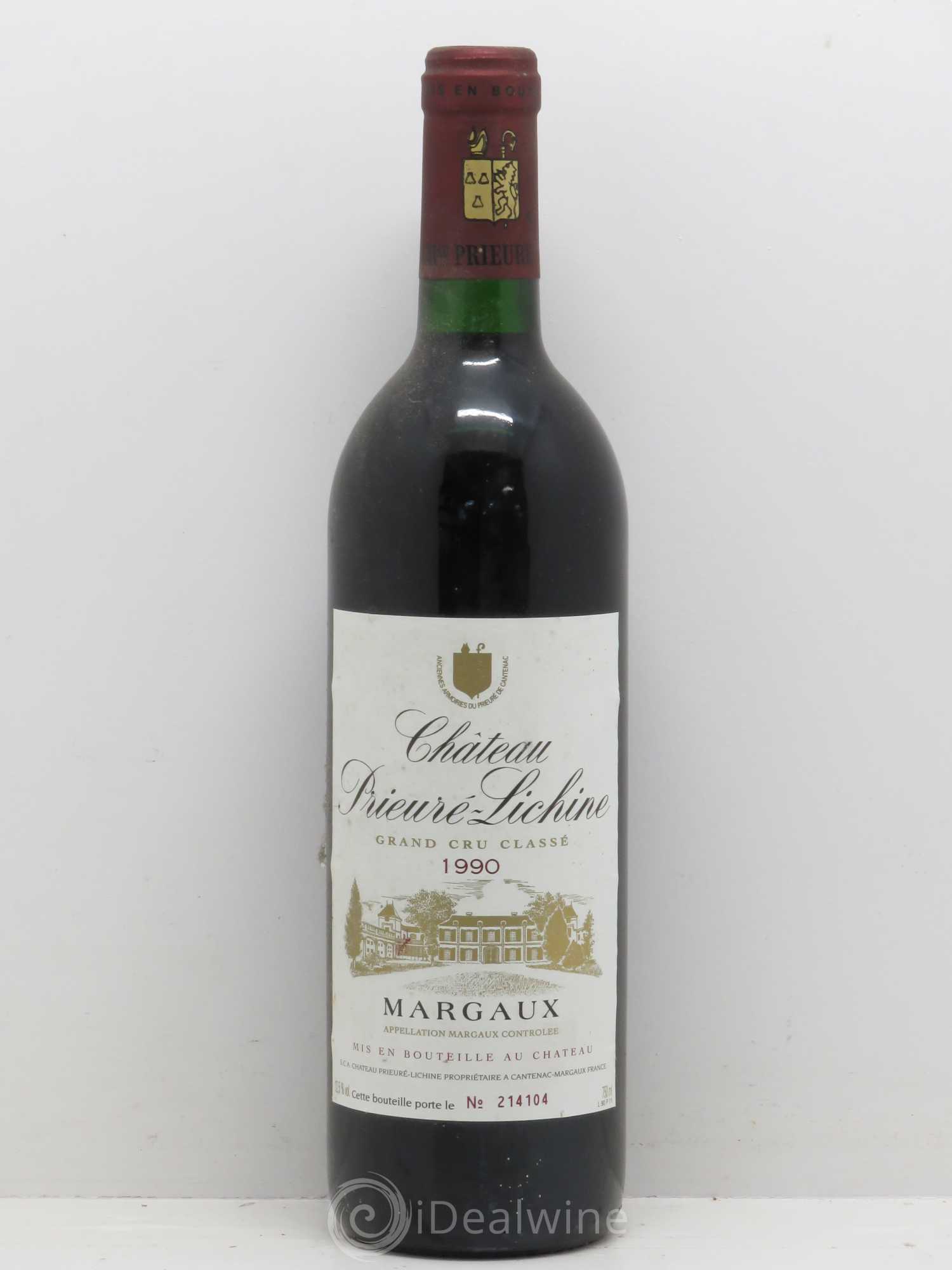 Château Prieuré Lichine 4ème Grand Cru Classé 1990 - Lot de 1 bouteille - 0