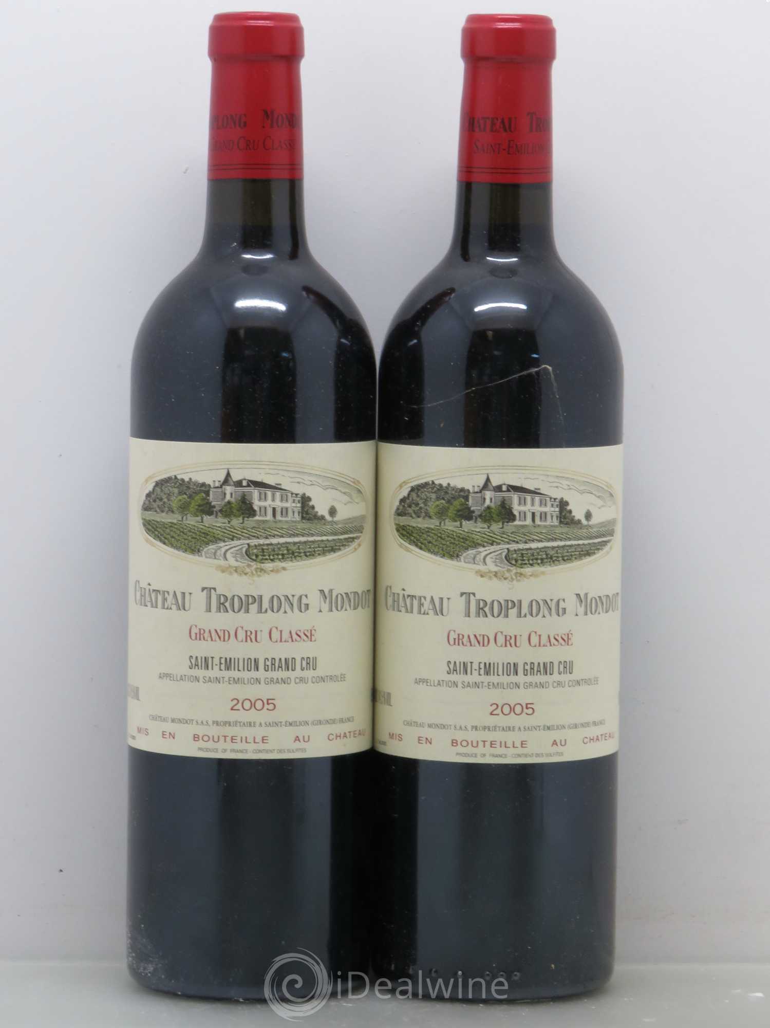 Château Troplong Mondot 1er Grand Cru Classé B 2005 - Lot de 2 bouteilles - 0