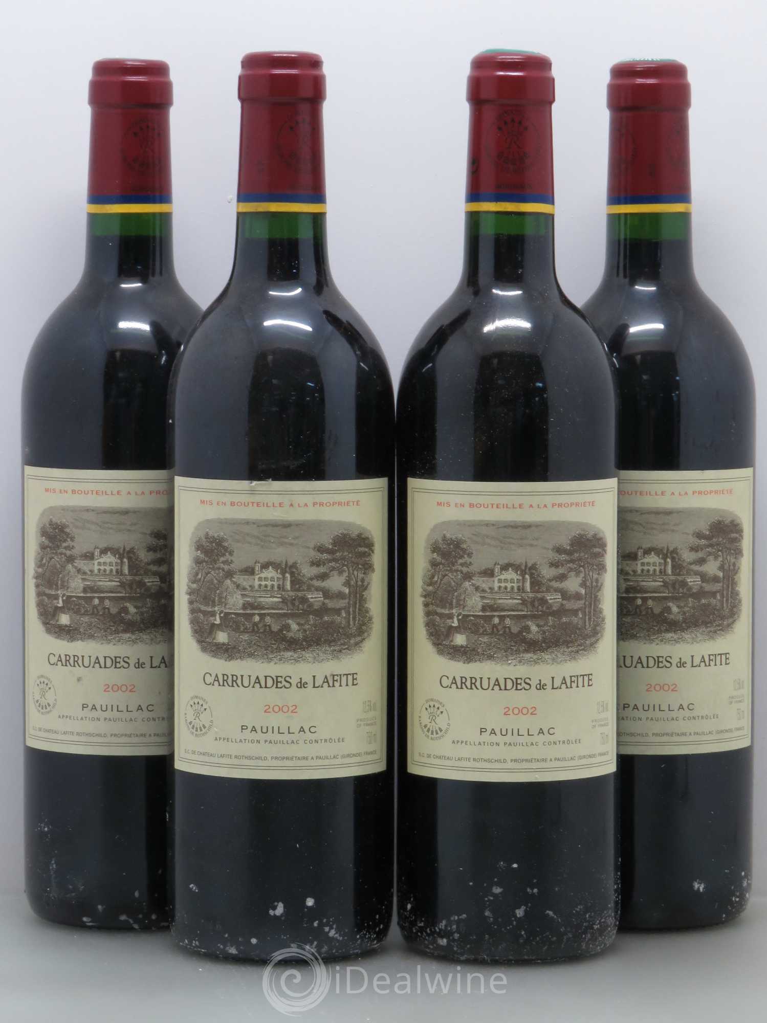 Carruades de Lafite Rothschild Second Vin 2002 - Lot de 4 bouteilles - 0