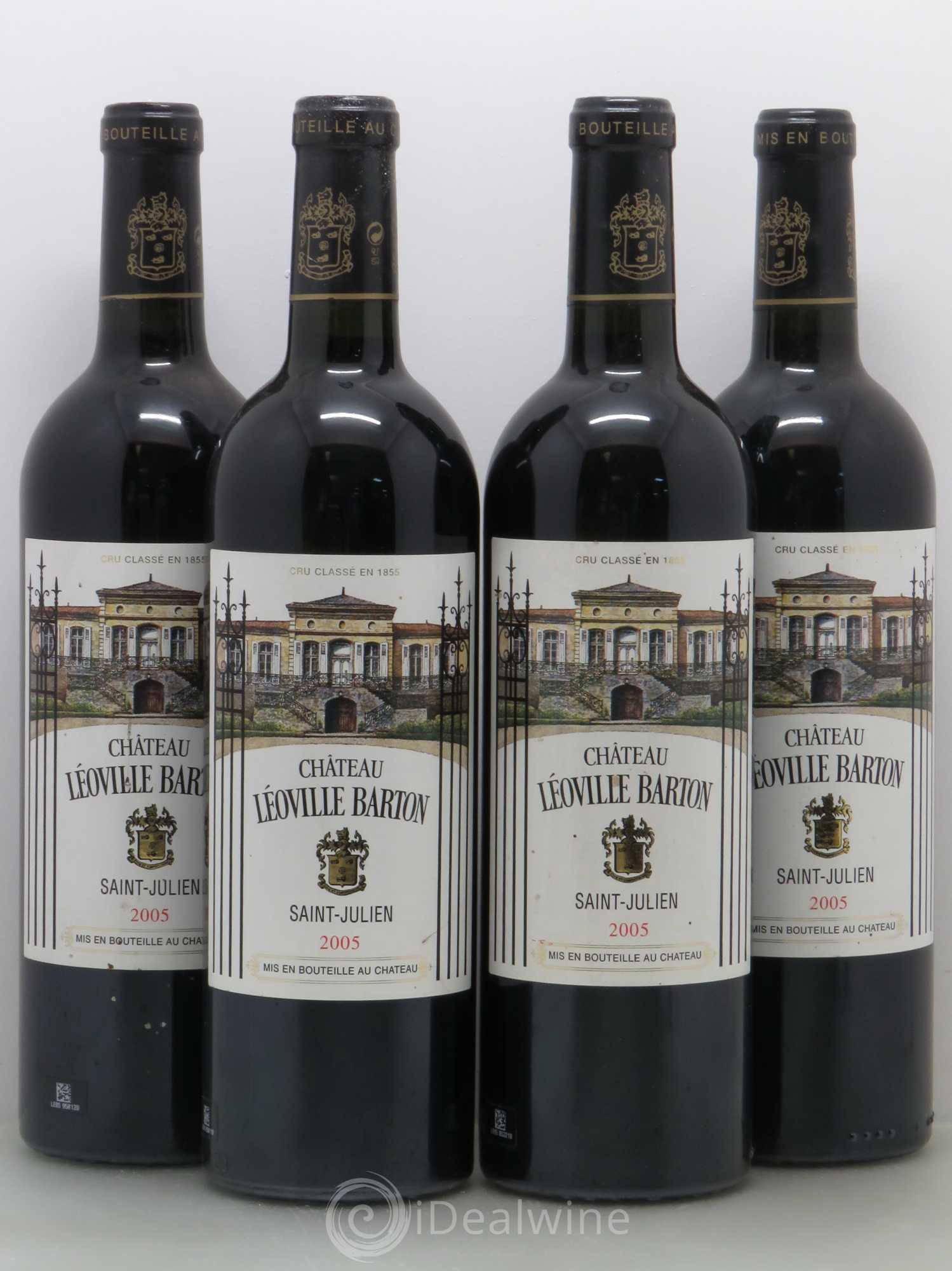 Château Léoville Barton 2ème Grand Cru Classé 2005 - Lot de 4 bouteilles - 0