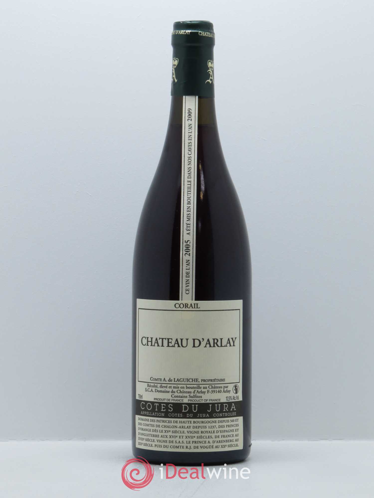 Côtes du Jura Corail Château d'Arlay 2005 - Lot de 1 bouteille - 0