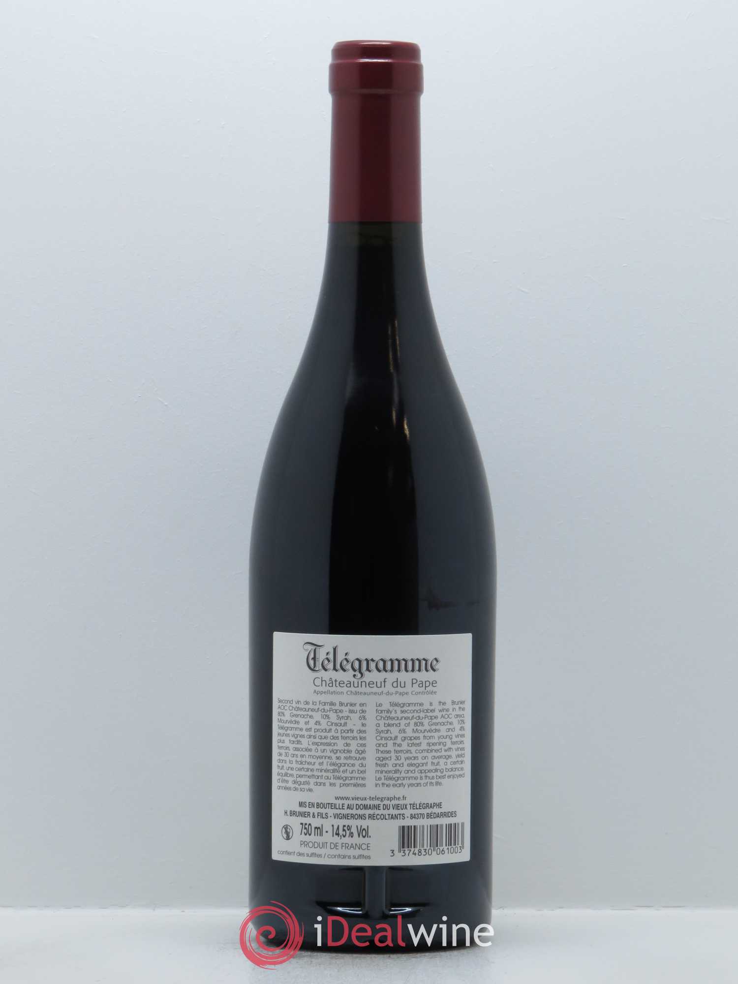 Châteauneuf-du-Pape Télégramme Vignobles Brunier 2014 - Lot de 1 bouteille - 1