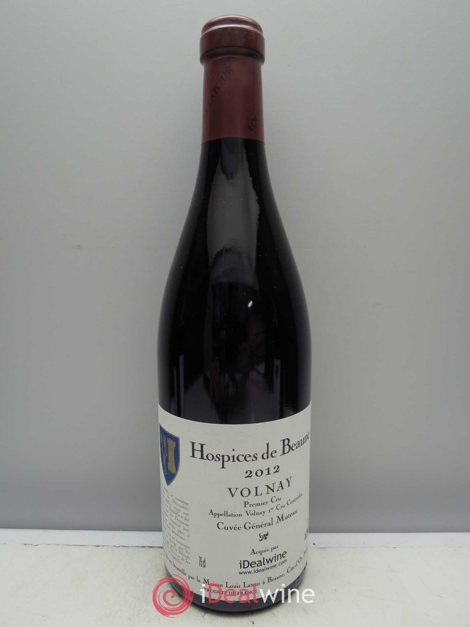Volnay 1er Cru Cuvée Général Muteau Hospices de Beaune (Louis Latour) 2012 - Lot de 1 bouteille - 0